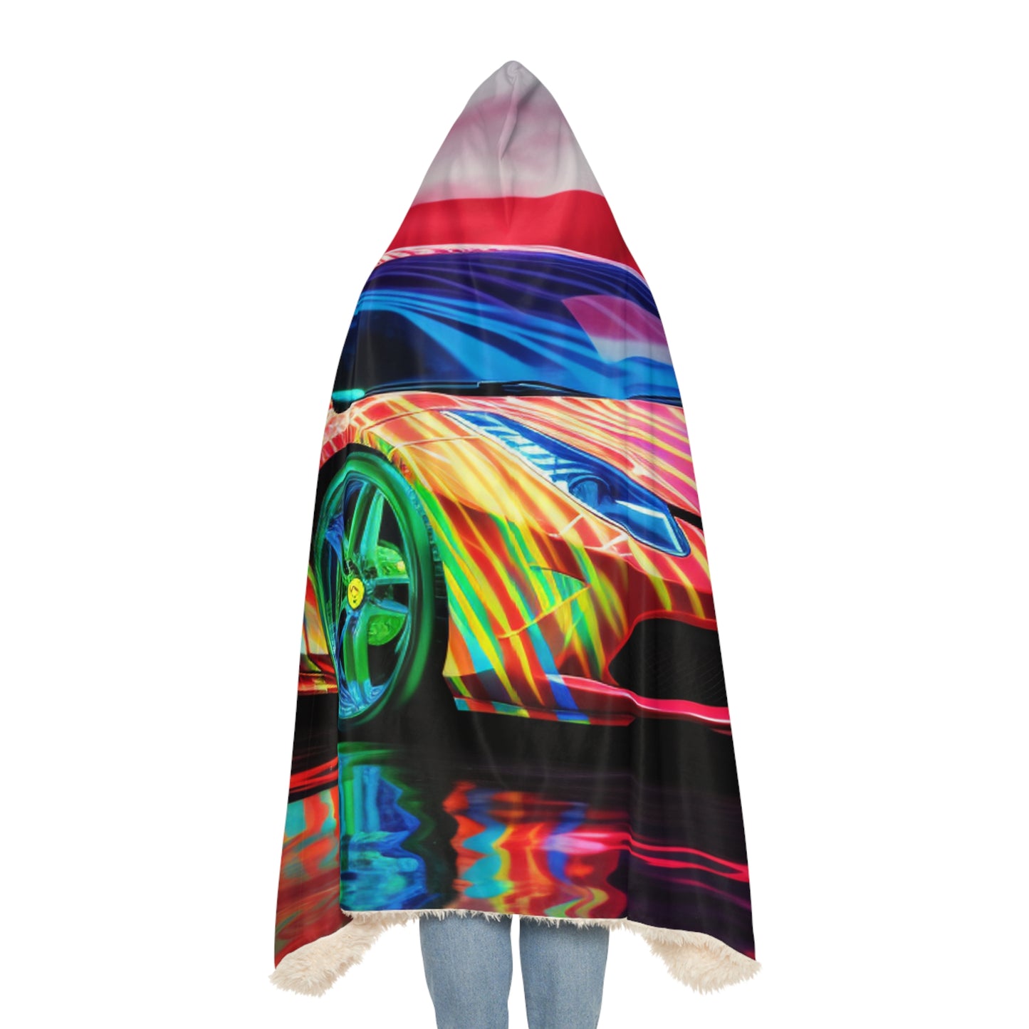 Snuggle Hooded Blanket Hyper Colorfull Ferrari 4