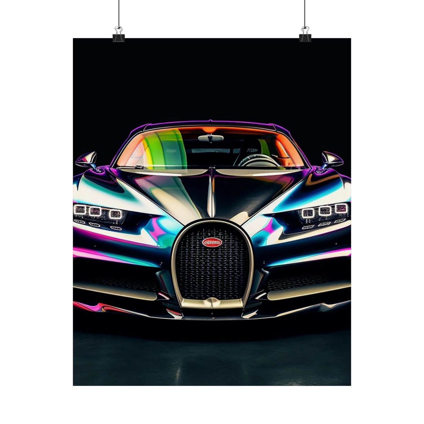 Premium Matte Vertical Posters Hyper Bugatti Chiron 4