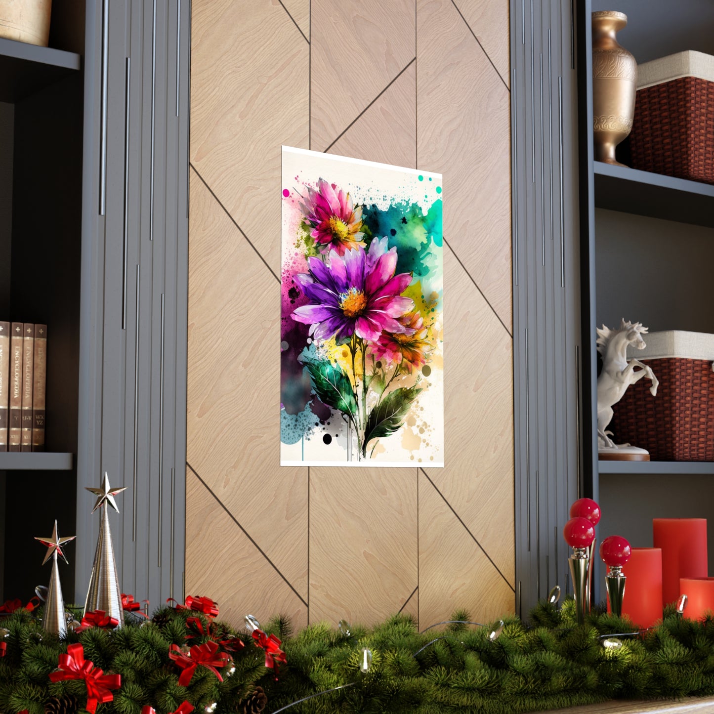 Premium Matte Vertical Posters Bright Spring Flowers 1