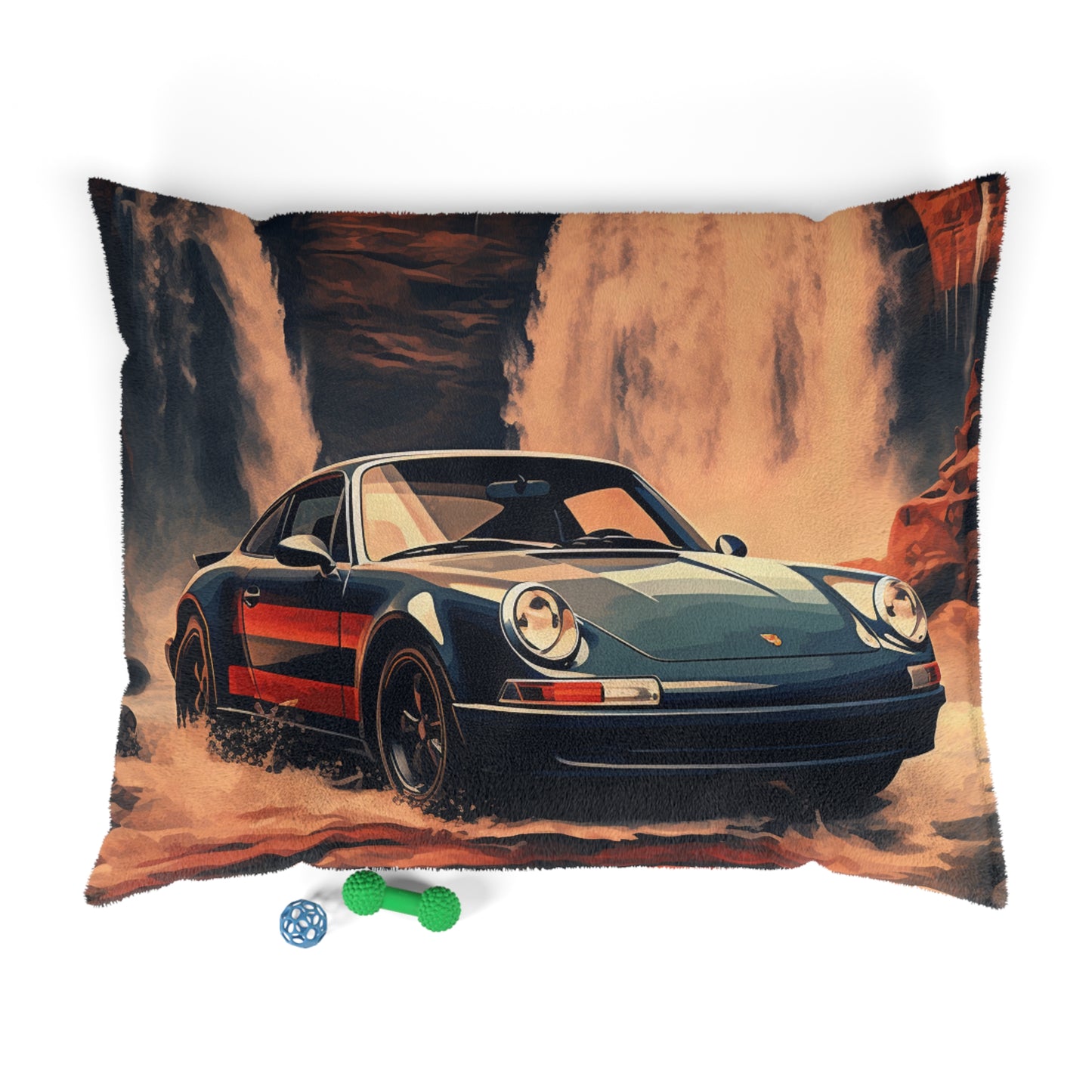 Pet Bed American Flag Porsche Abstract 3