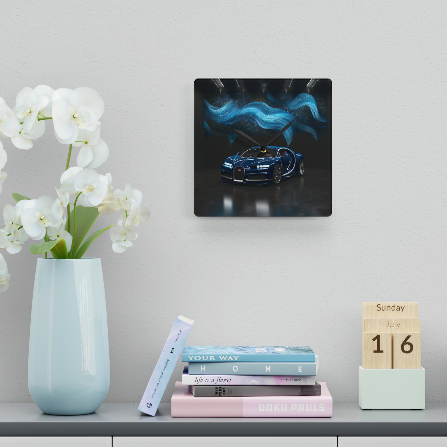 Acrylic Wall Clock Hyper Bugatti 3