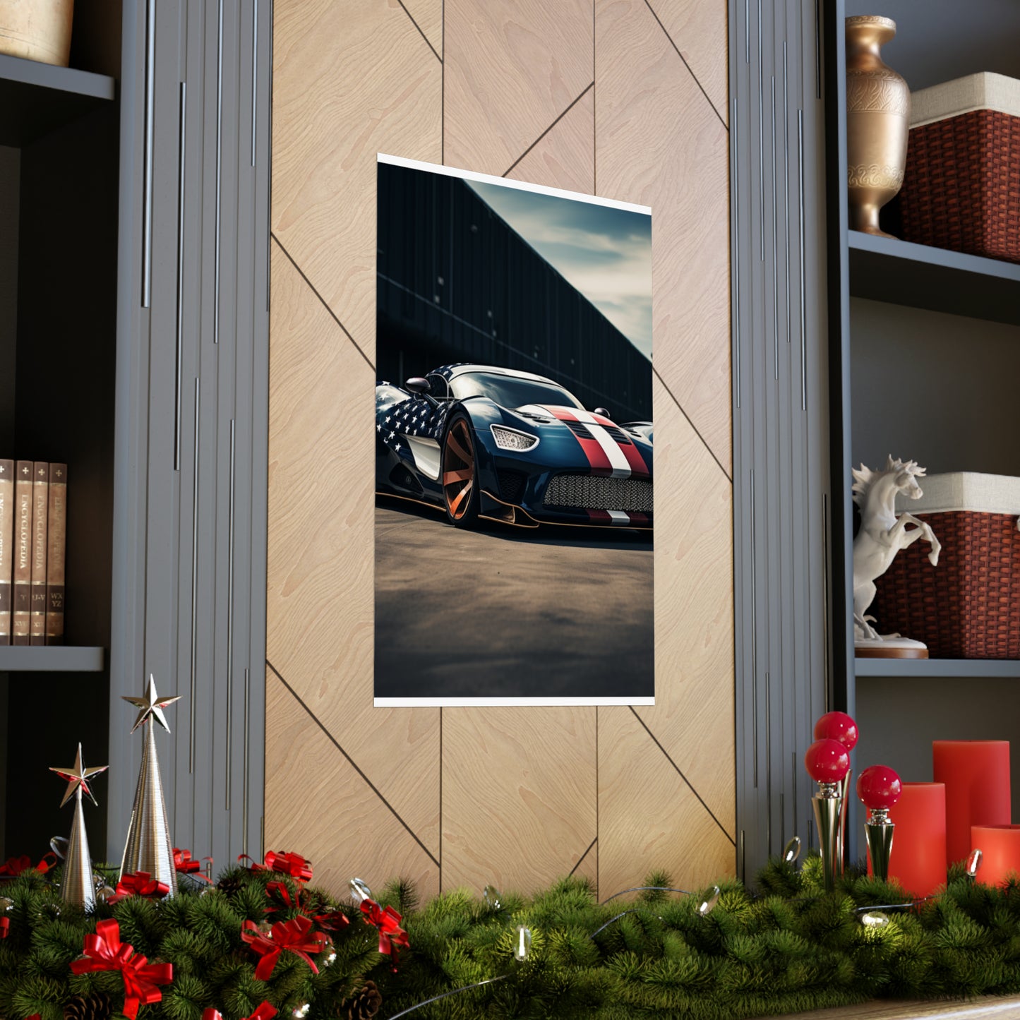 Premium Matte Vertical Posters Bugatti Flag American 2