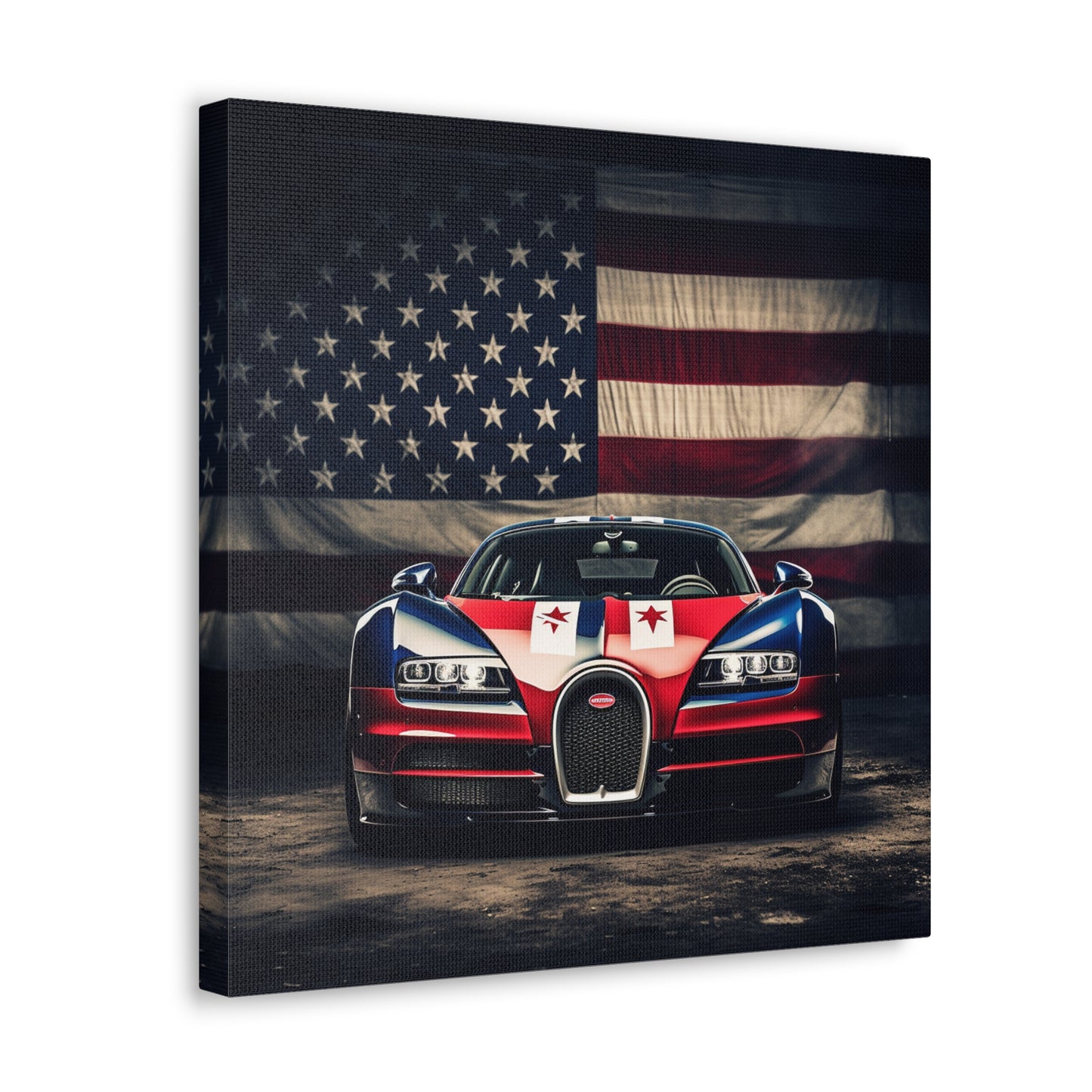 Canvas Gallery Wraps Bugatti American Flag 3