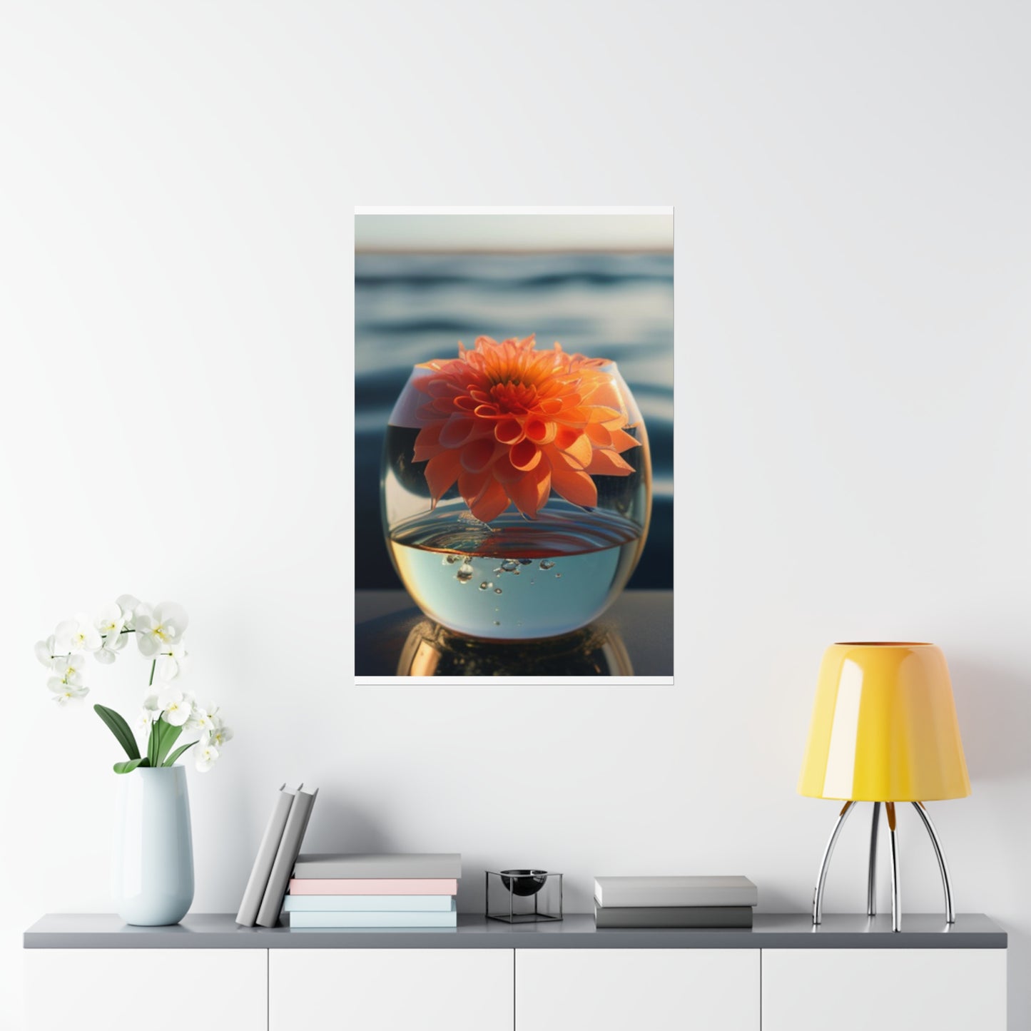 Premium Matte Vertical Posters Dahlia Orange 2