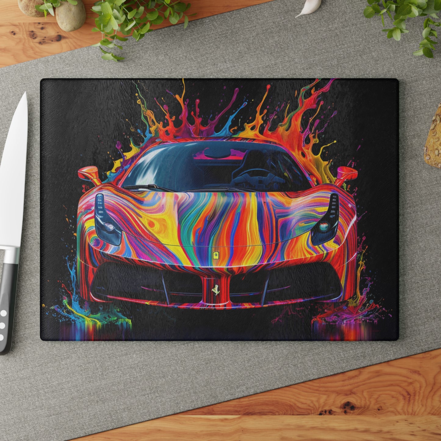 Glass Cutting Board Ferrari Fusion Water 4