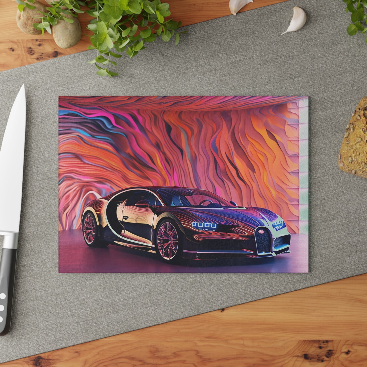 Glass Cutting Board Bugatti Abstract Flair 4