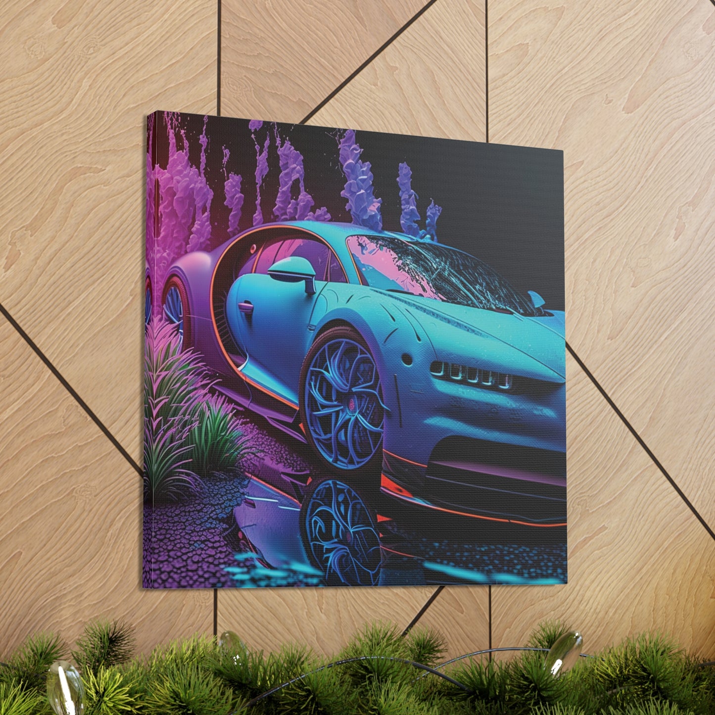 Canvas Gallery Wraps Bugatti Neon Chiron 2