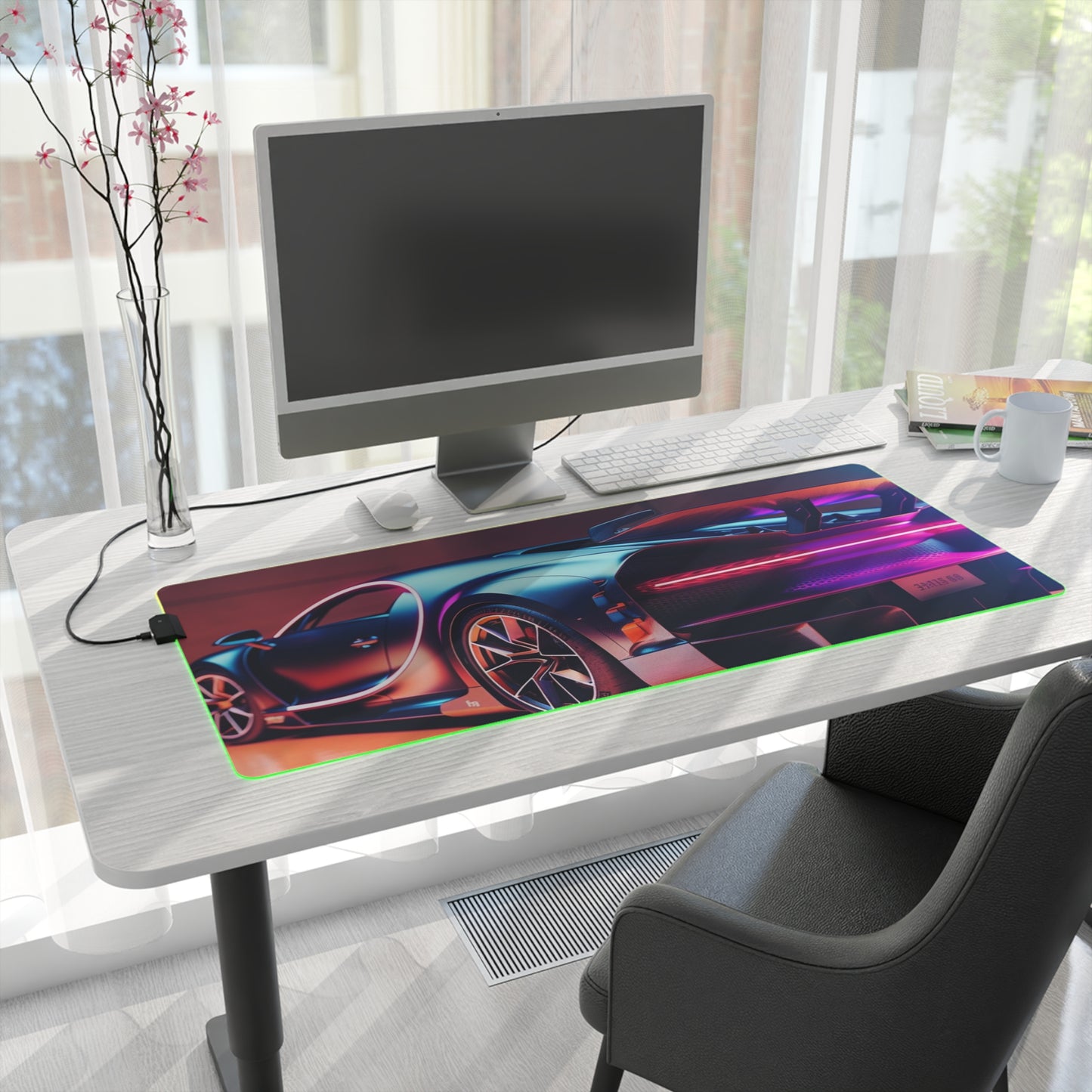 LED Gaming Mouse Pad Hyper Bugatti Neon Chiron 2