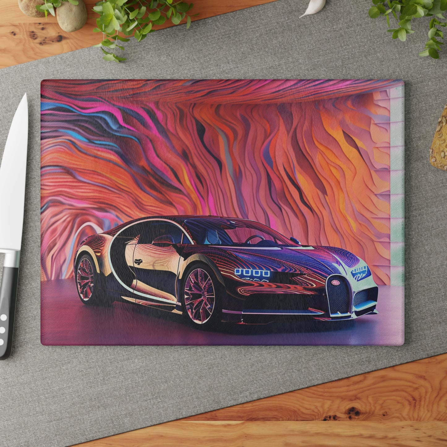 Glass Cutting Board Bugatti Abstract Flair 4