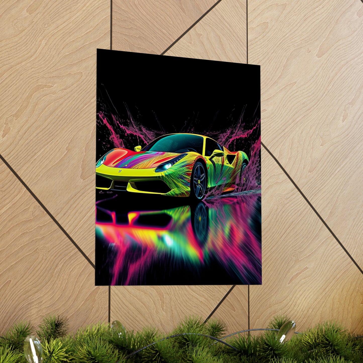 Premium Matte Vertical Posters Ferrari Fusion Water 2