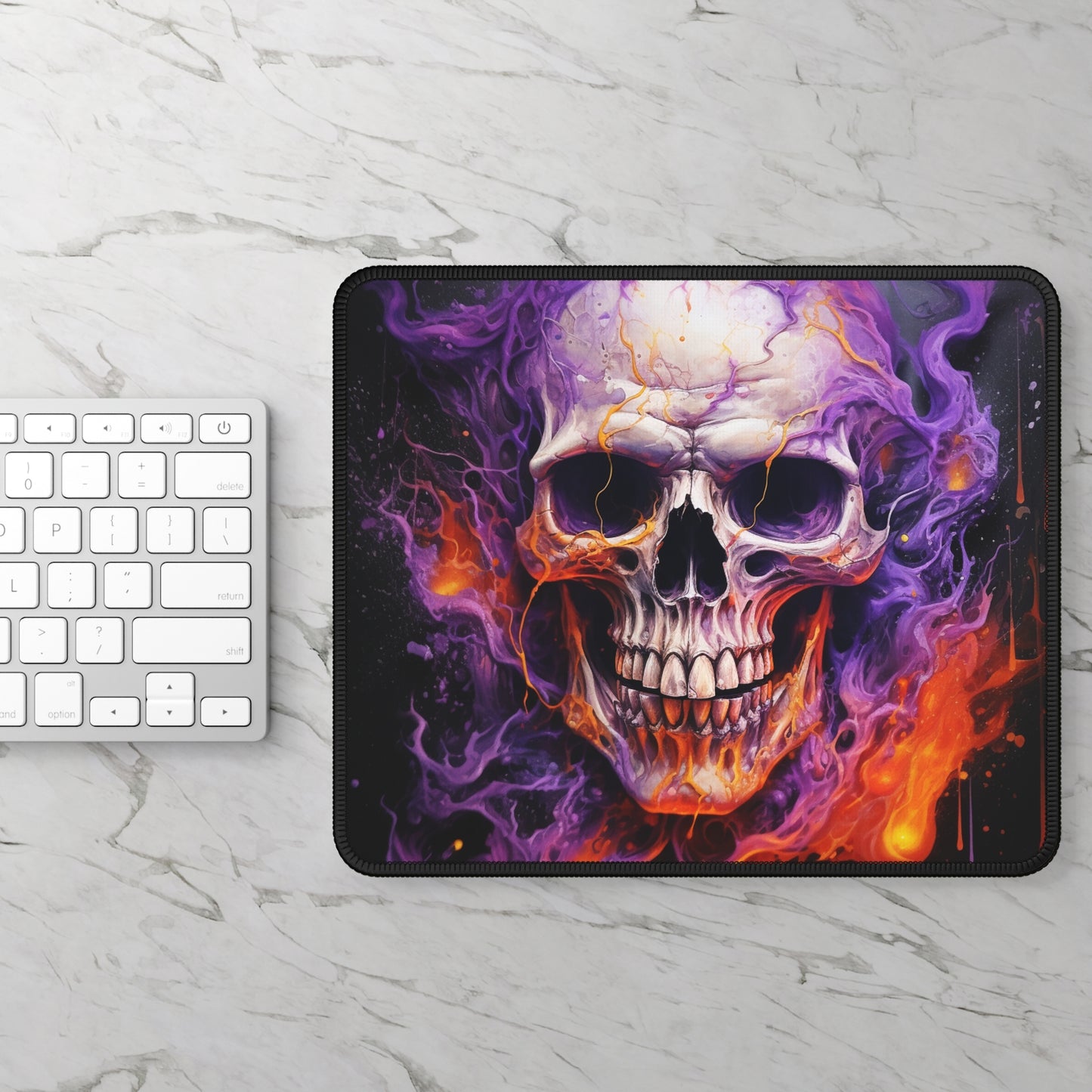 Gaming Mouse Pad  Skull Flames 2