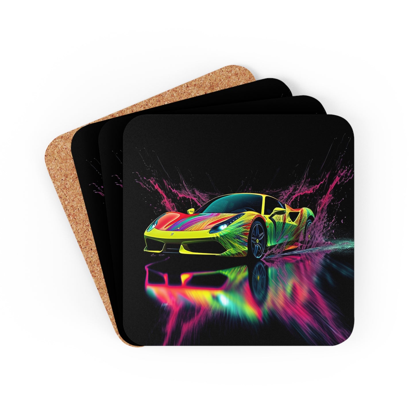 Corkwood Coaster Set Ferrari Fusion Water 2