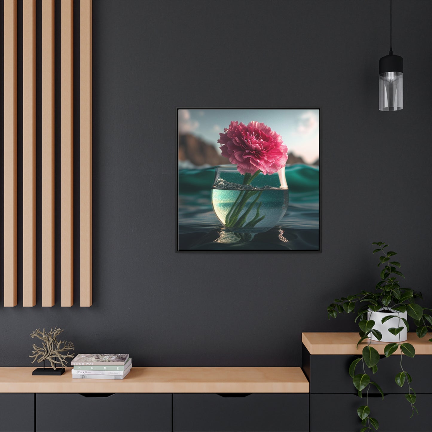 Gallery Canvas Wraps, Square Frame Carnation 1