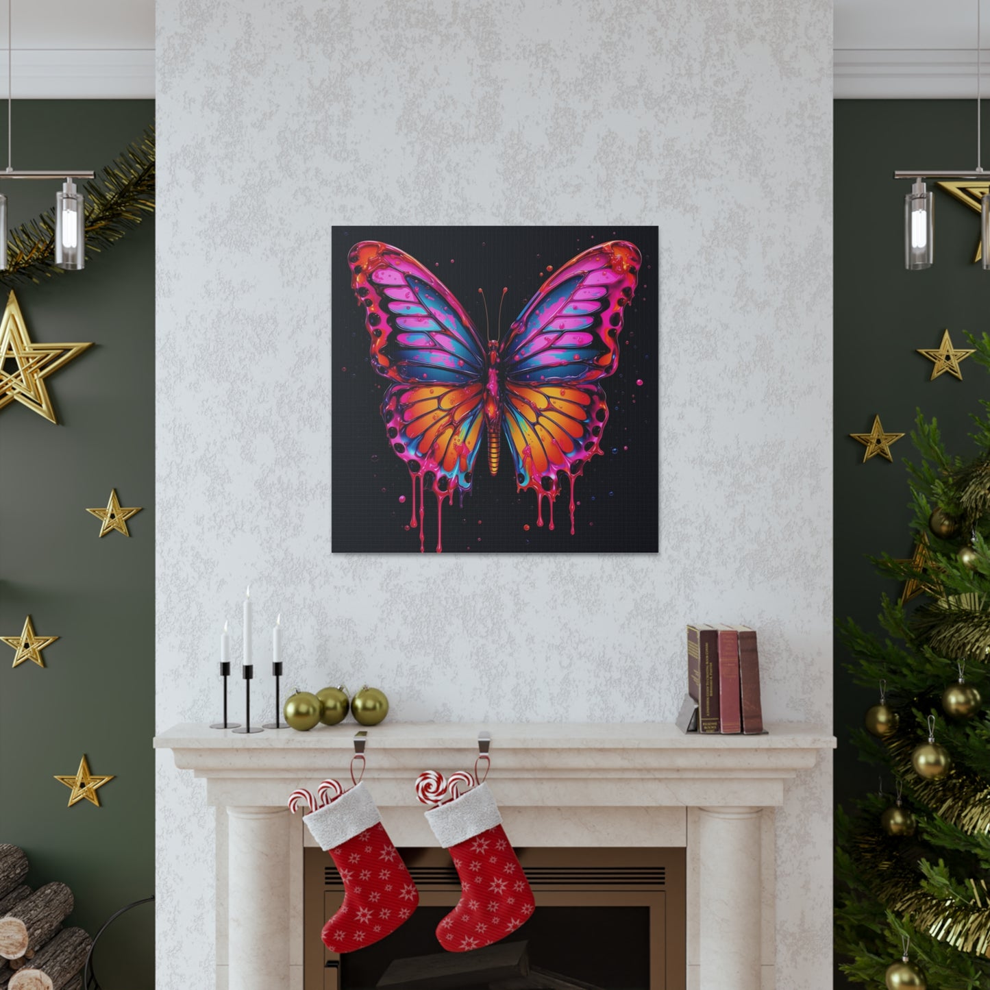 Canvas Gallery Wraps Pink Butterfly Flair 1