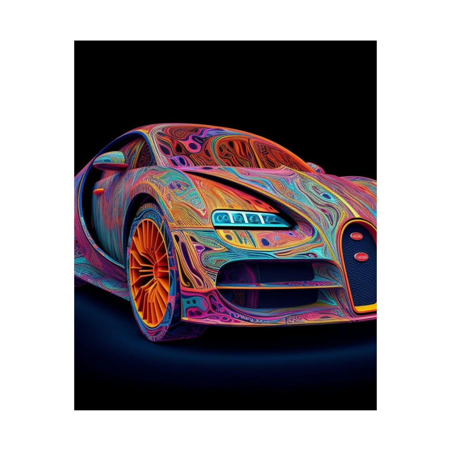 Premium Matte Vertical Posters Bugatti Abstract Concept 1