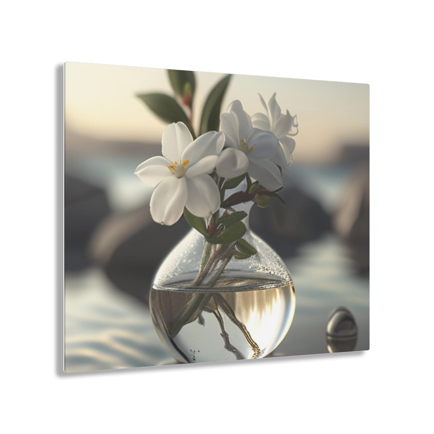 Acrylic Prints Jasmine glass vase 1