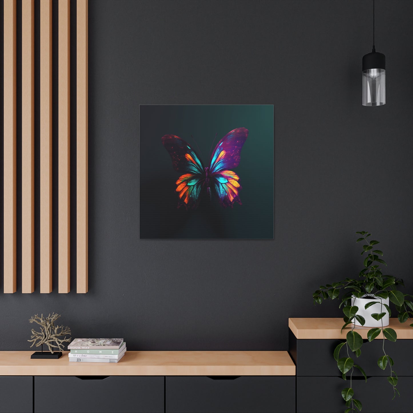 Canvas Gallery Wraps Hyper Colorful Butterfly Macro 4