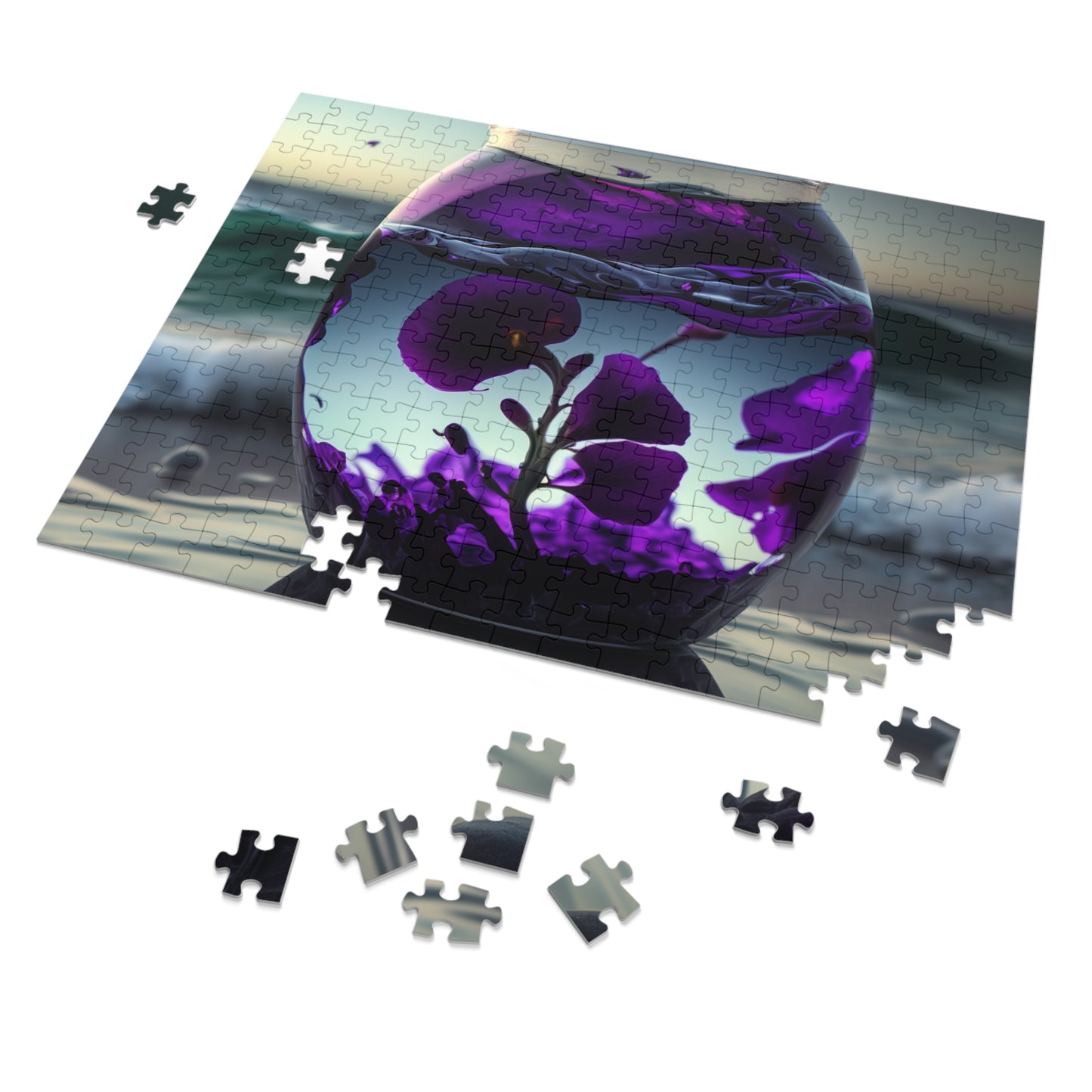Jigsaw Puzzle (30, 110, 252, 500,1000-Piece) Purple Sweet pea in a vase 4