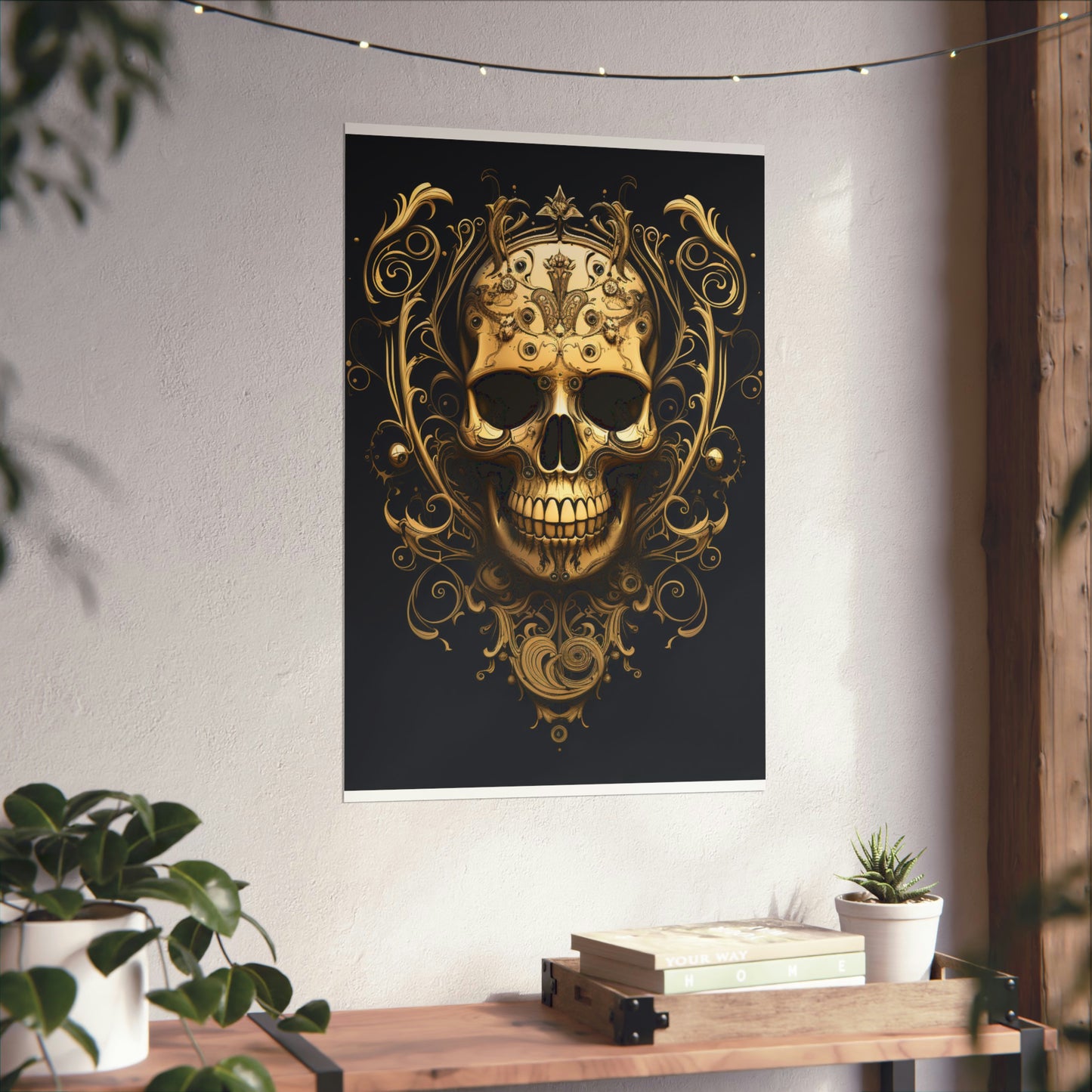 Premium Matte Vertical Posters Skull Treble Clef 3