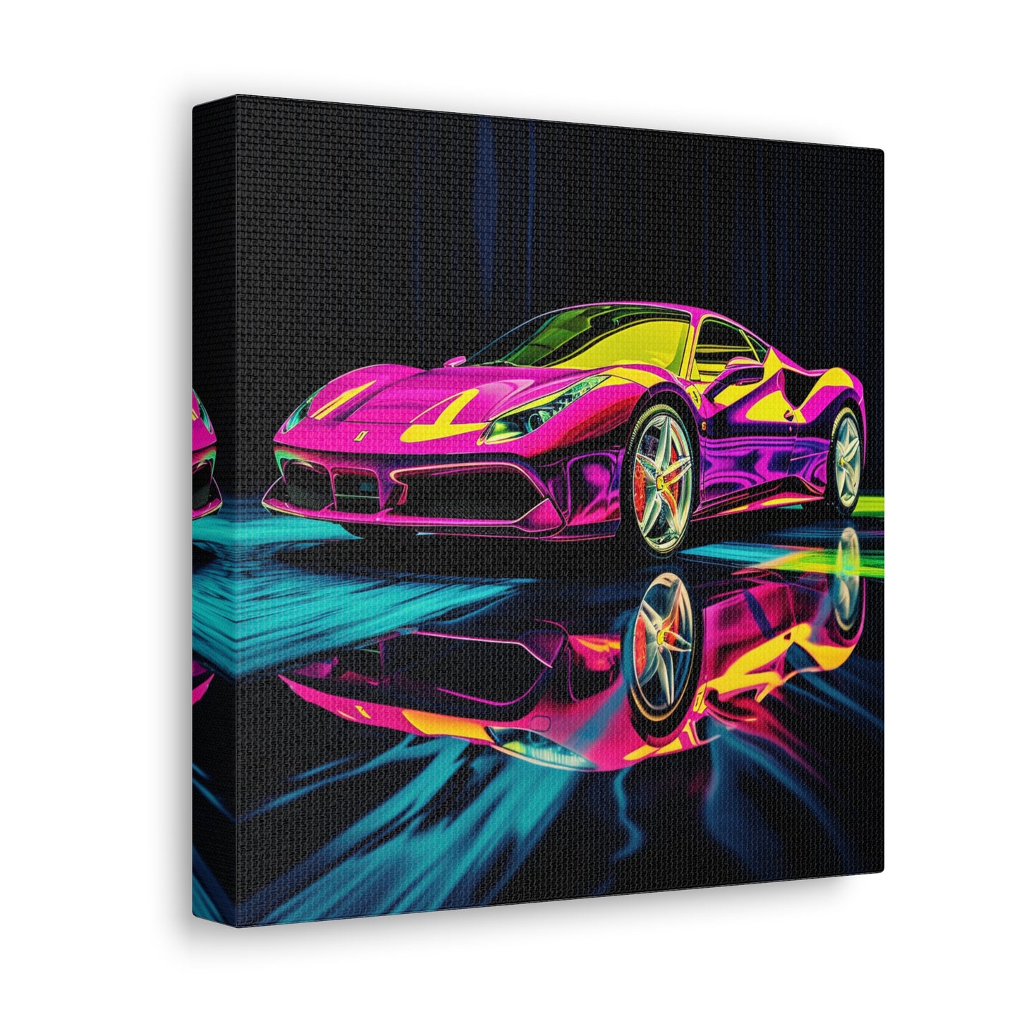 Canvas Gallery Wraps Pink Ferrari Macro 3