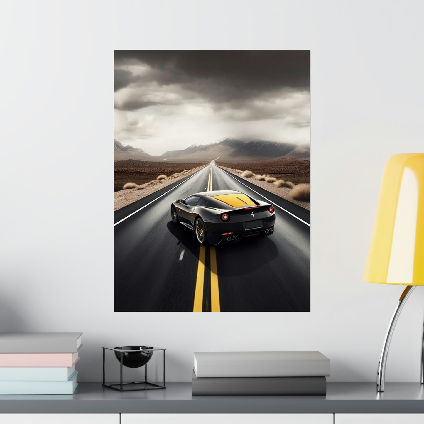 Premium Matte Vertical Posters Ferrari Road 4