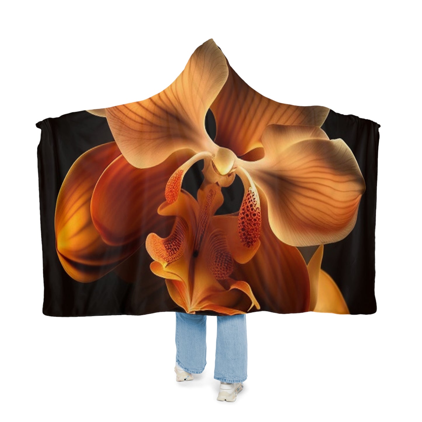 Snuggle Hooded Blanket Orange Orchid 2