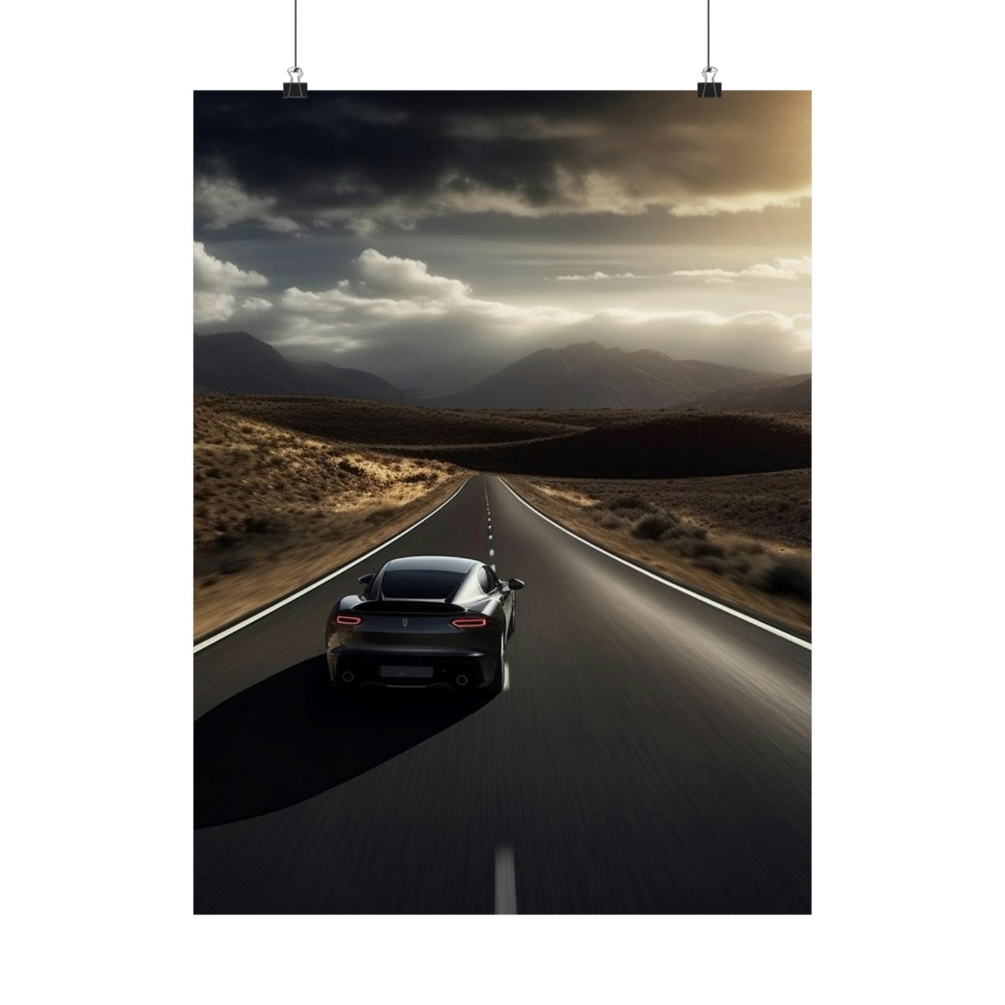 Premium Matte Vertical Posters Ferrari Road 3