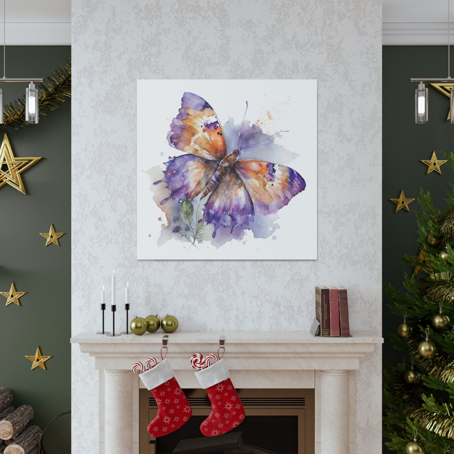 Canvas Gallery Wraps MerlinRose Watercolor Butterfly 1