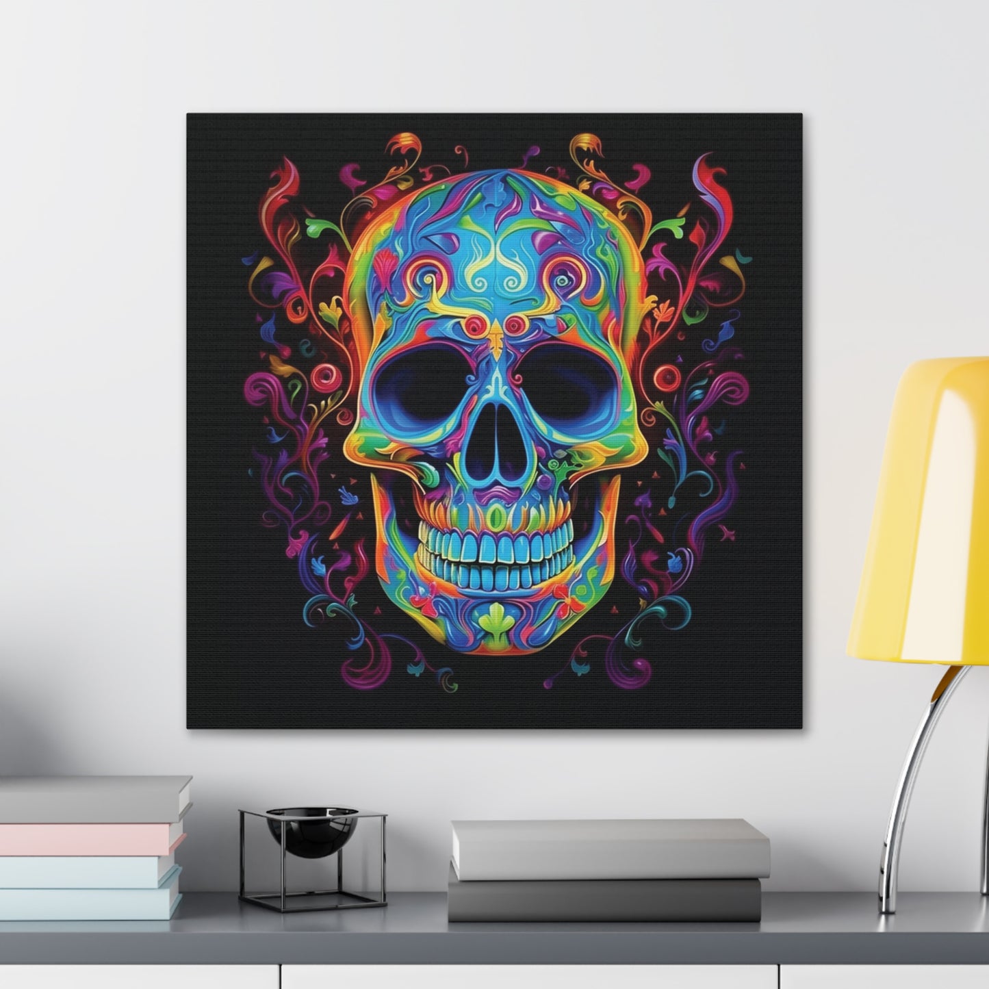 Canvas Gallery Wraps Macro Skull Color 4