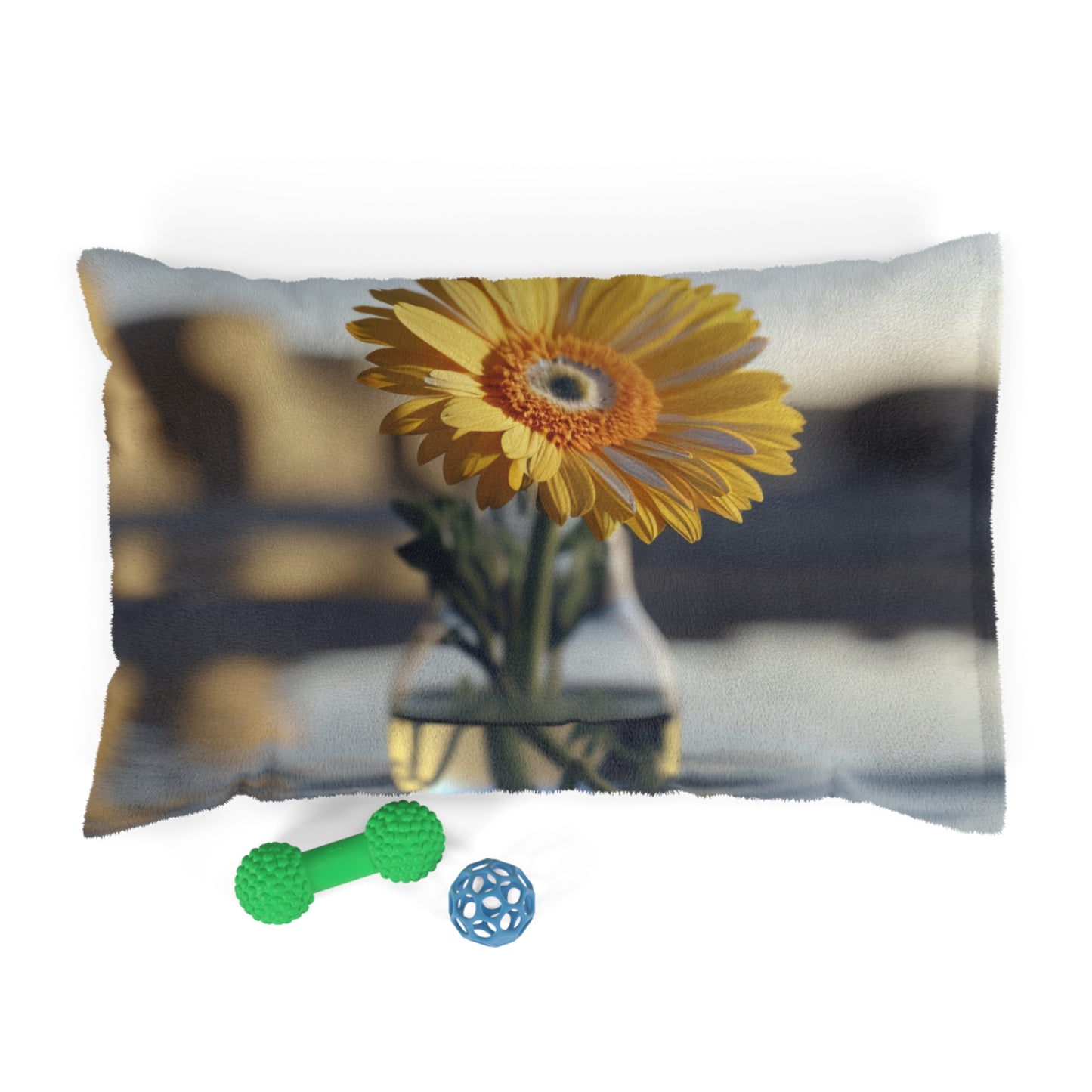 Pet Bed yello Gerbera glass 4