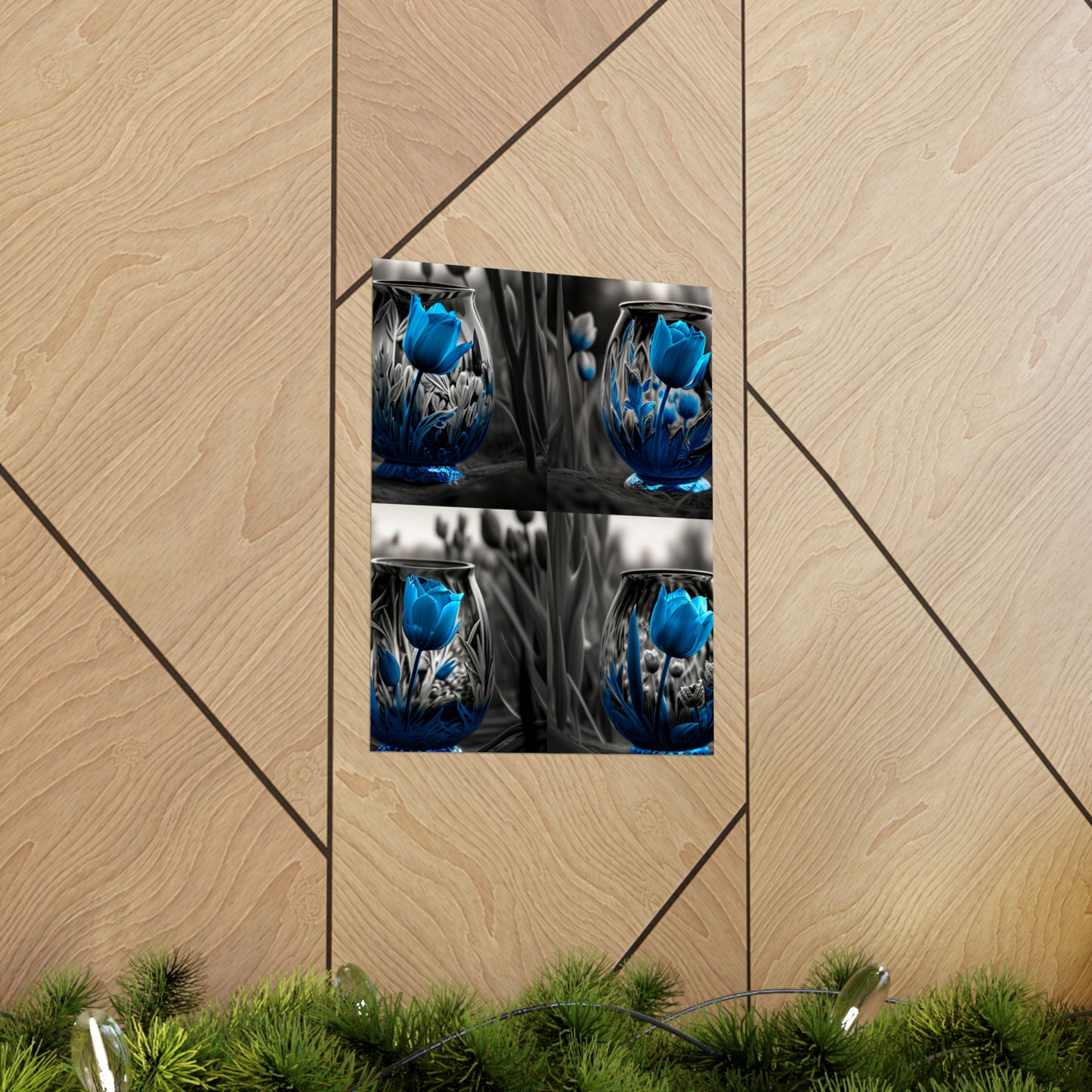 Premium Matte Vertical Posters Tulip Blue 5