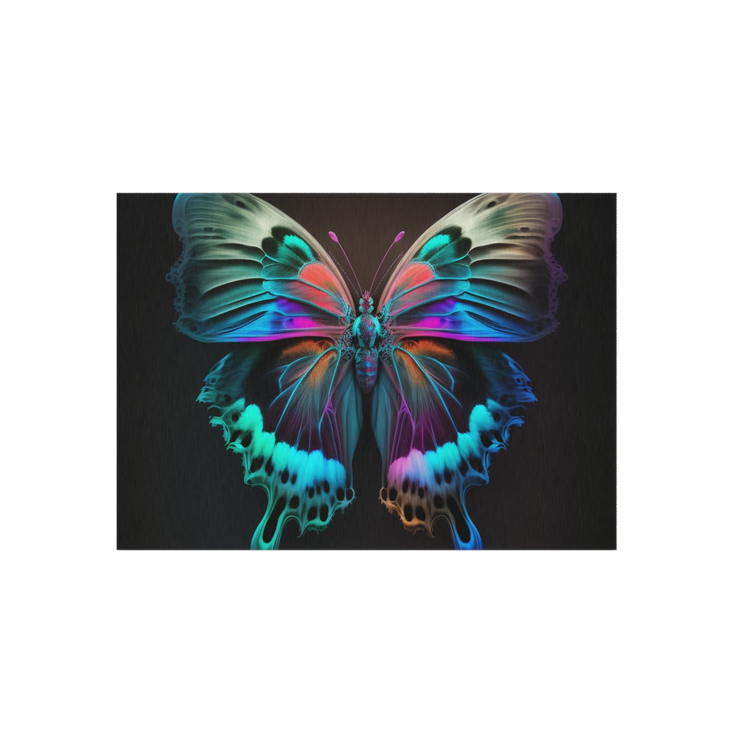 Outdoor Rug  Raw Hyper Color Butterfly 2