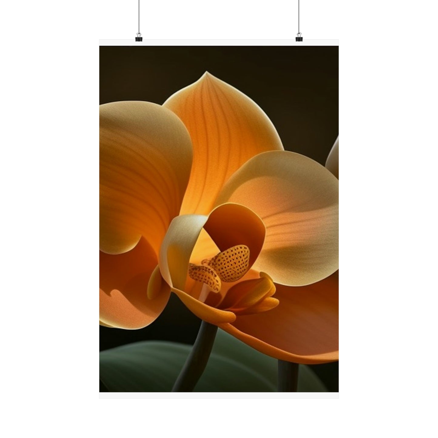 Premium Matte Vertical Posters Orange Orchid 4