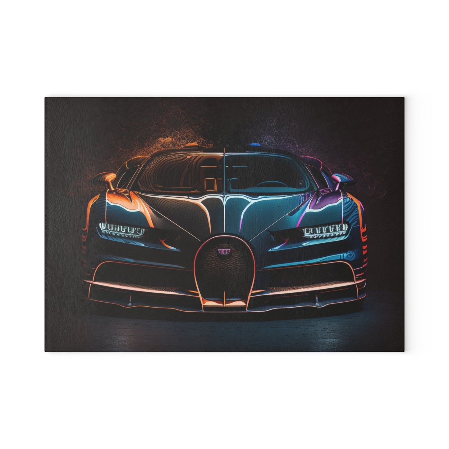 Glass Cutting Board Bugatti Chiron Super 3