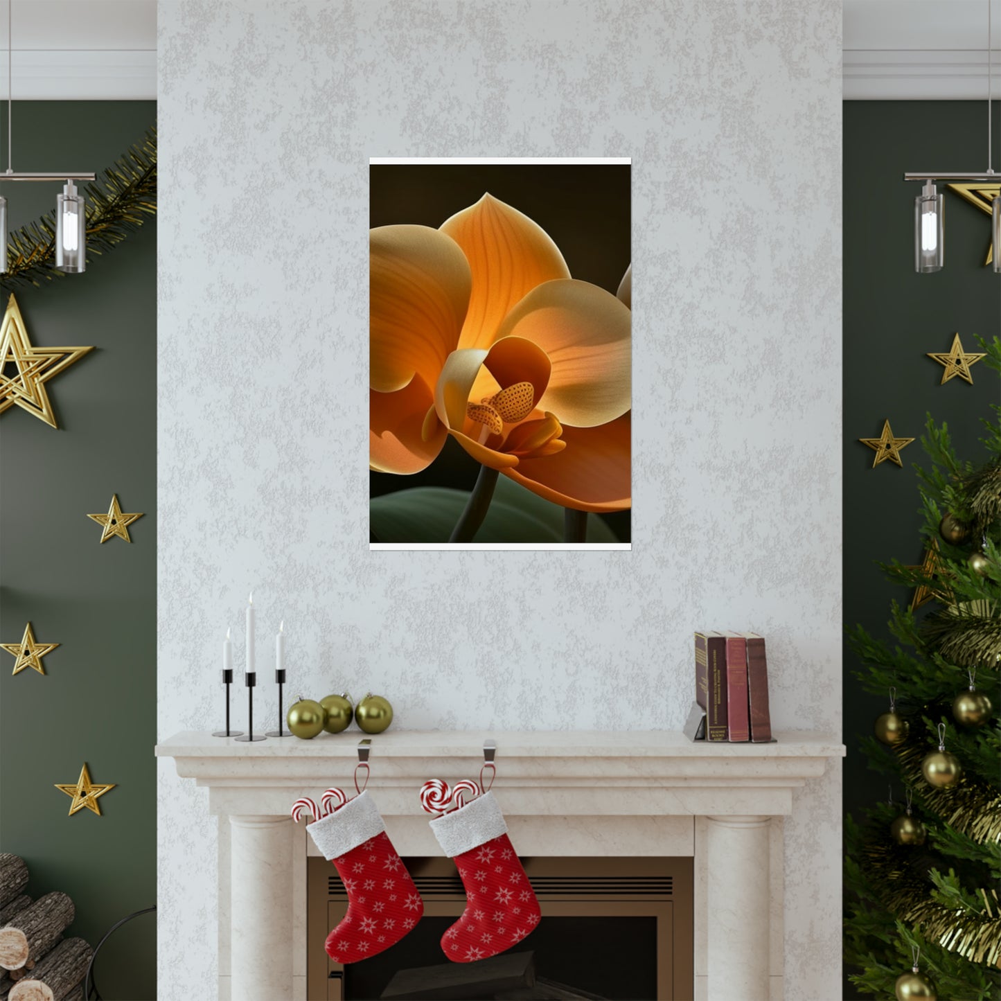 Premium Matte Vertical Posters Orange Orchid 4