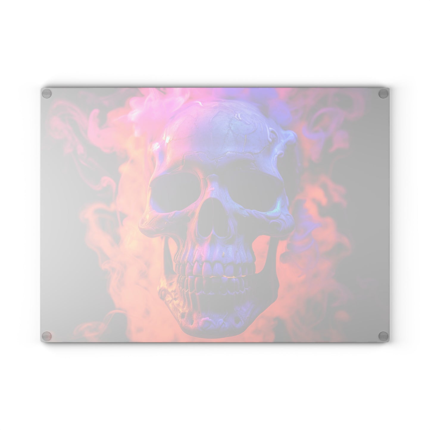 Glass Cutting Board Macro Skull 4