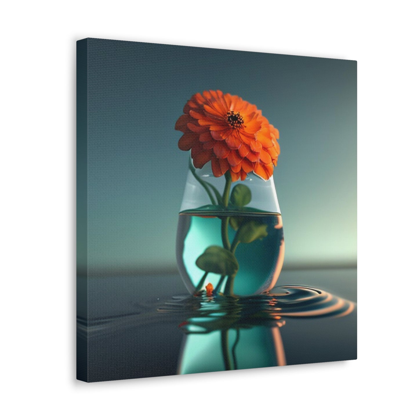 Canvas Gallery Wraps Orange Zinnia 1