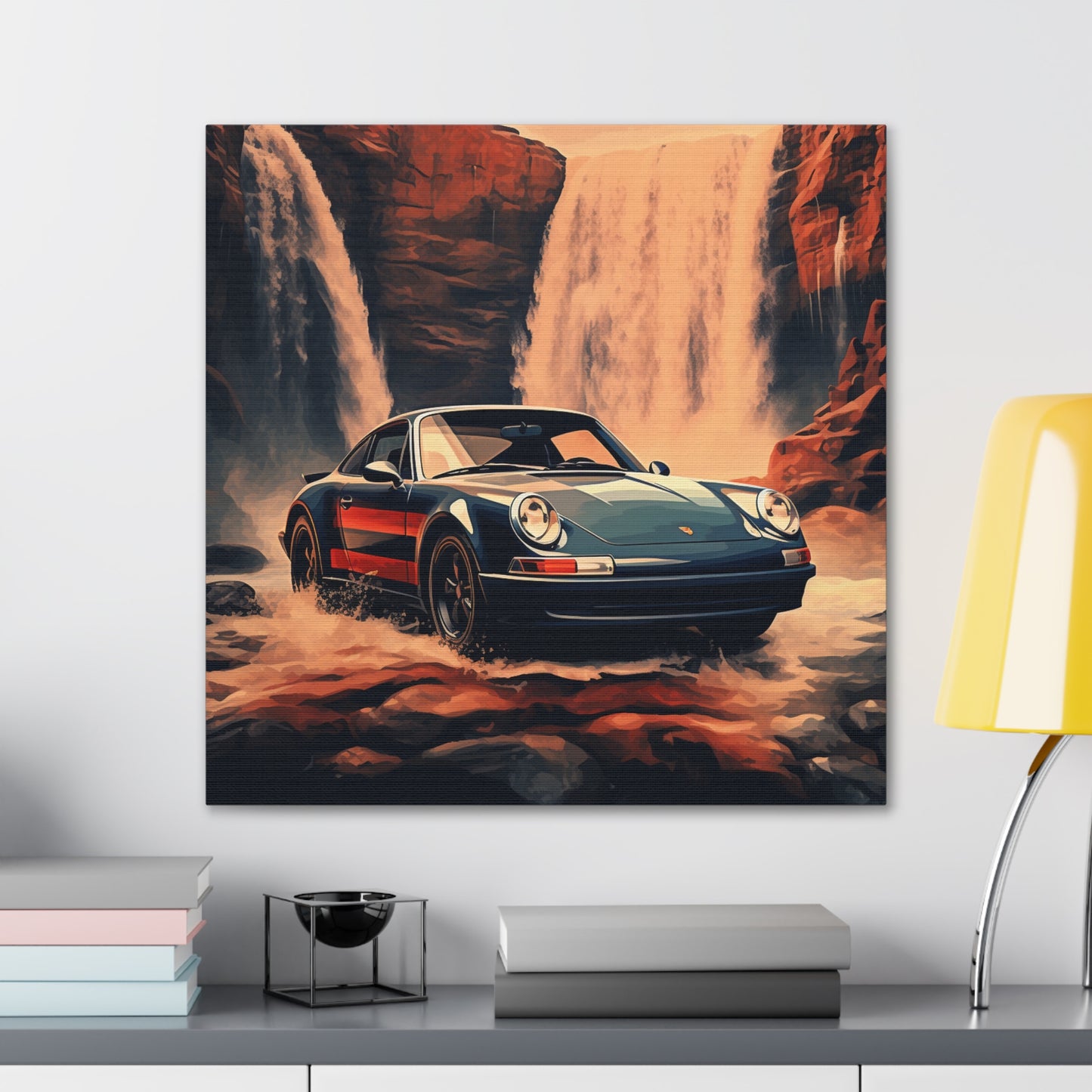 Canvas Gallery Wraps American Flag Porsche Abstract 3