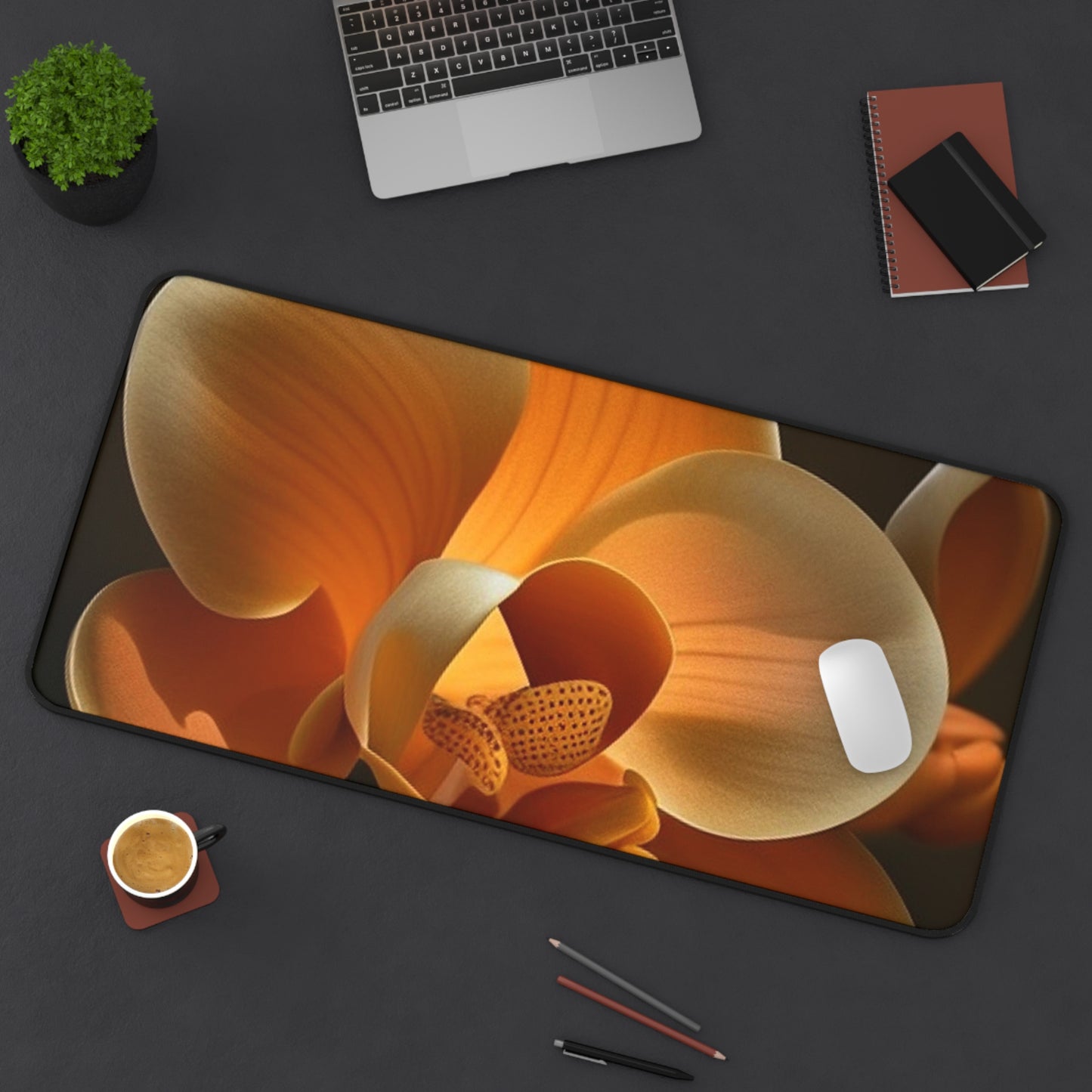 Desk Mat Orange Orchid 4