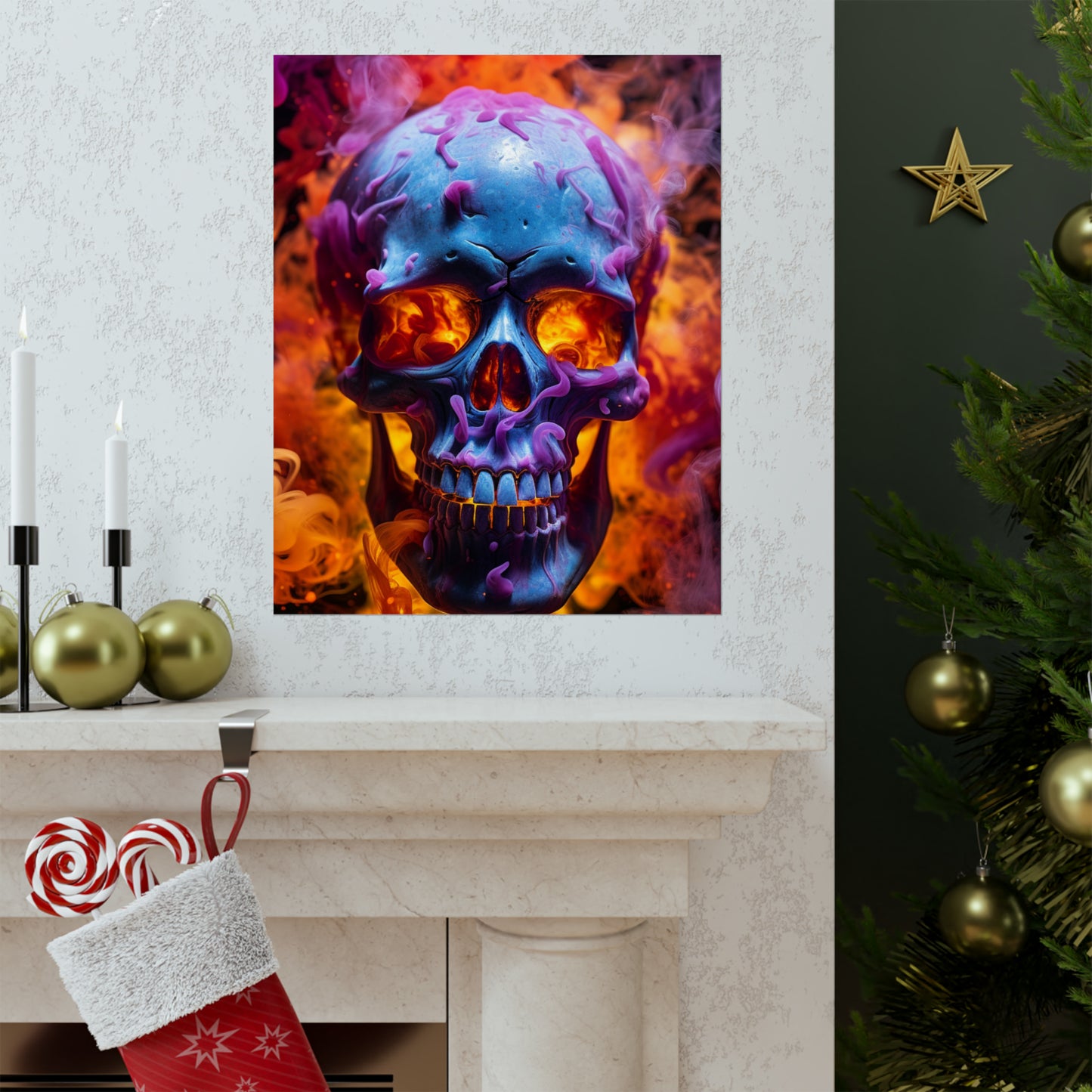 Premium Matte Vertical Posters Macro Skull 3