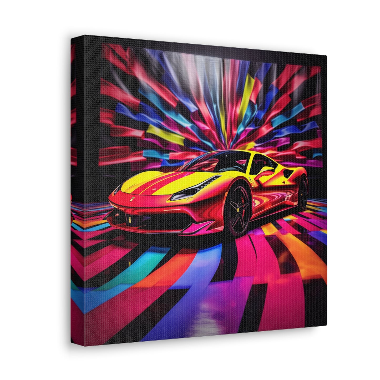 Canvas Gallery Wraps Macro Flag Ferrari 3