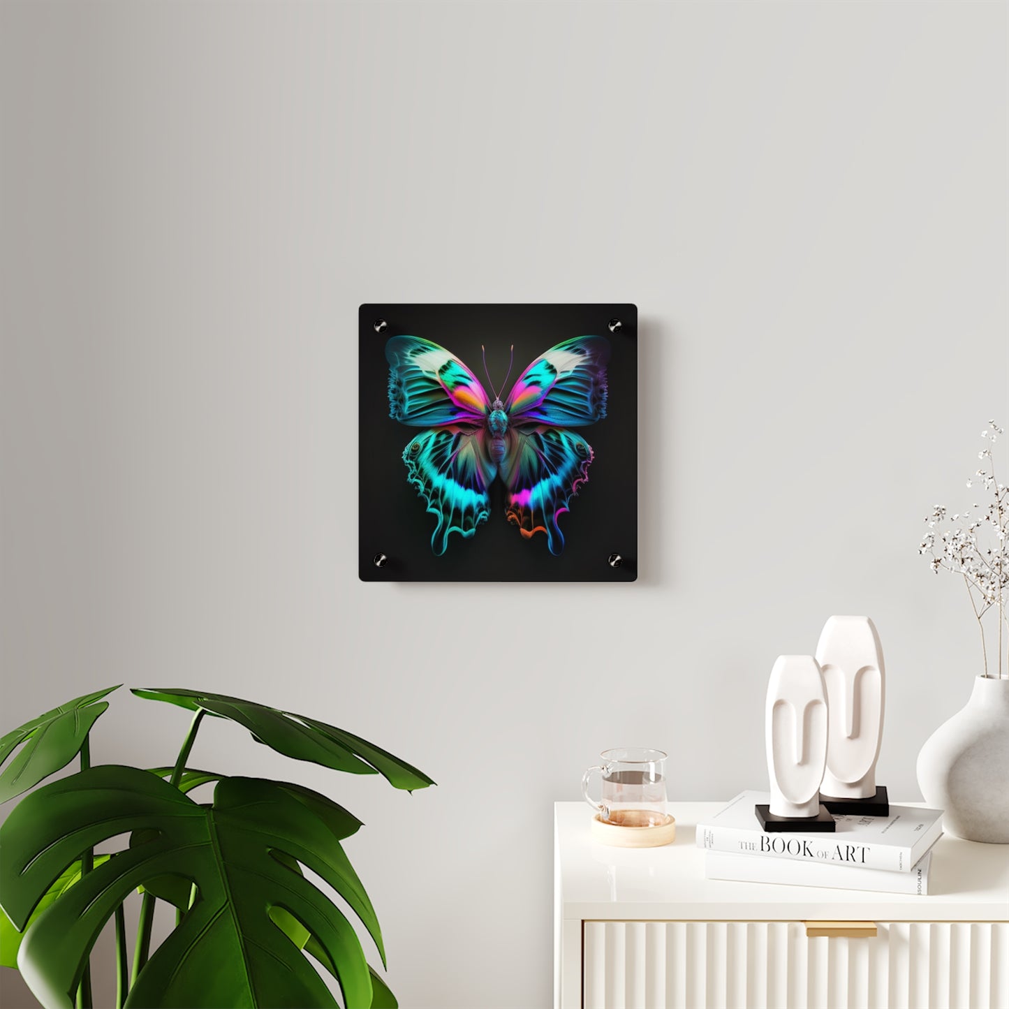 Acrylic Wall Art Panels Neon Butterfly Fusion 4