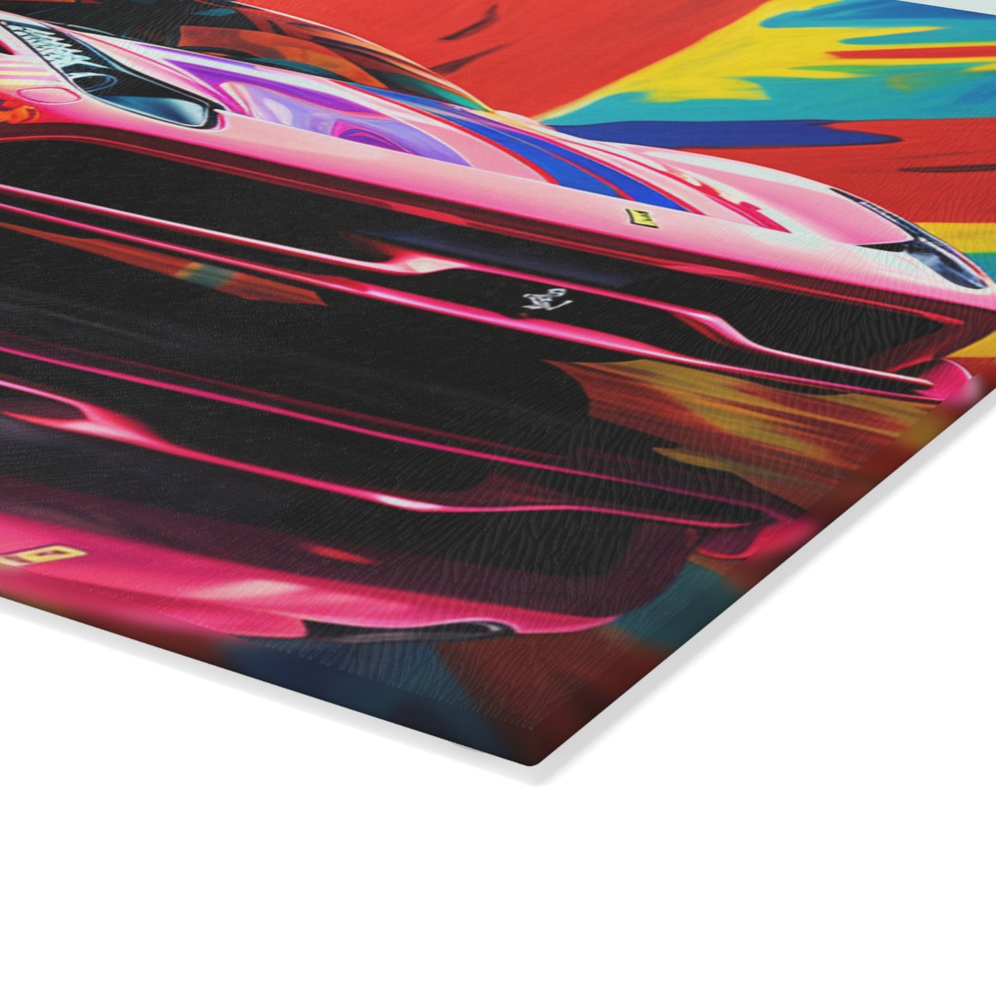 Glass Cutting Board Hyper Colorfull Ferrari 3