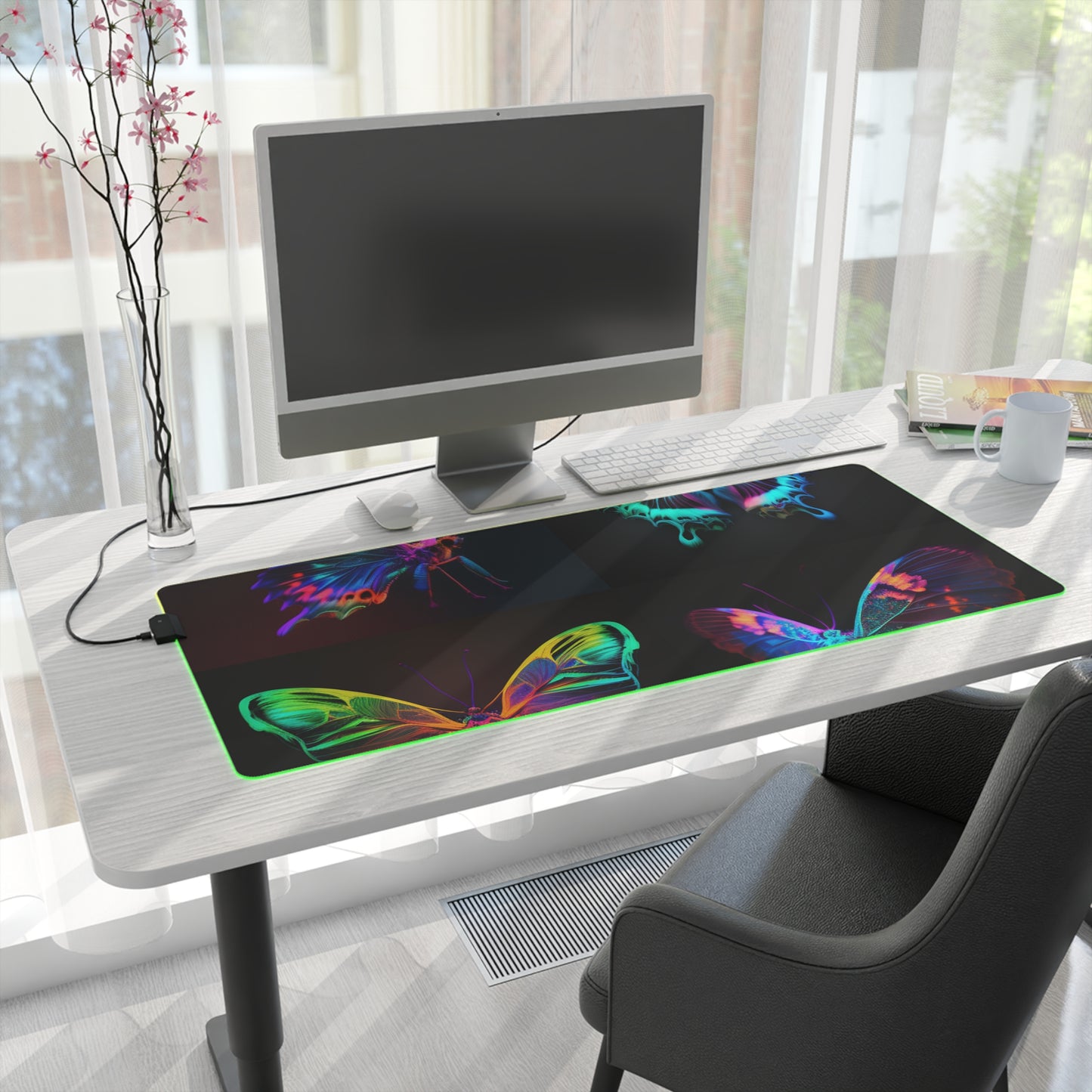 LED Gaming Mouse Pad Raw Hyper Color Butterfly 5