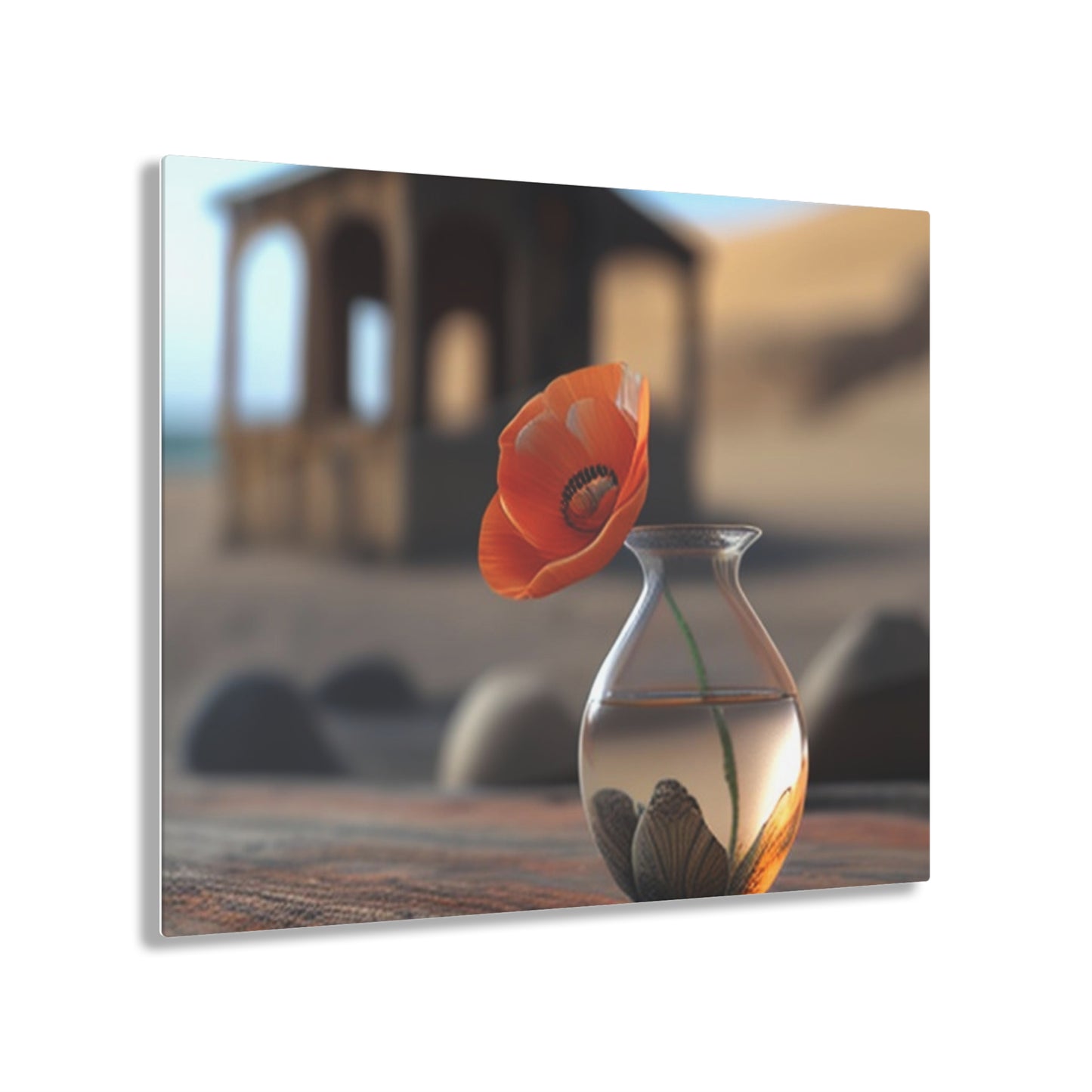 Acrylic Prints Poppy in a Glass Vase 1