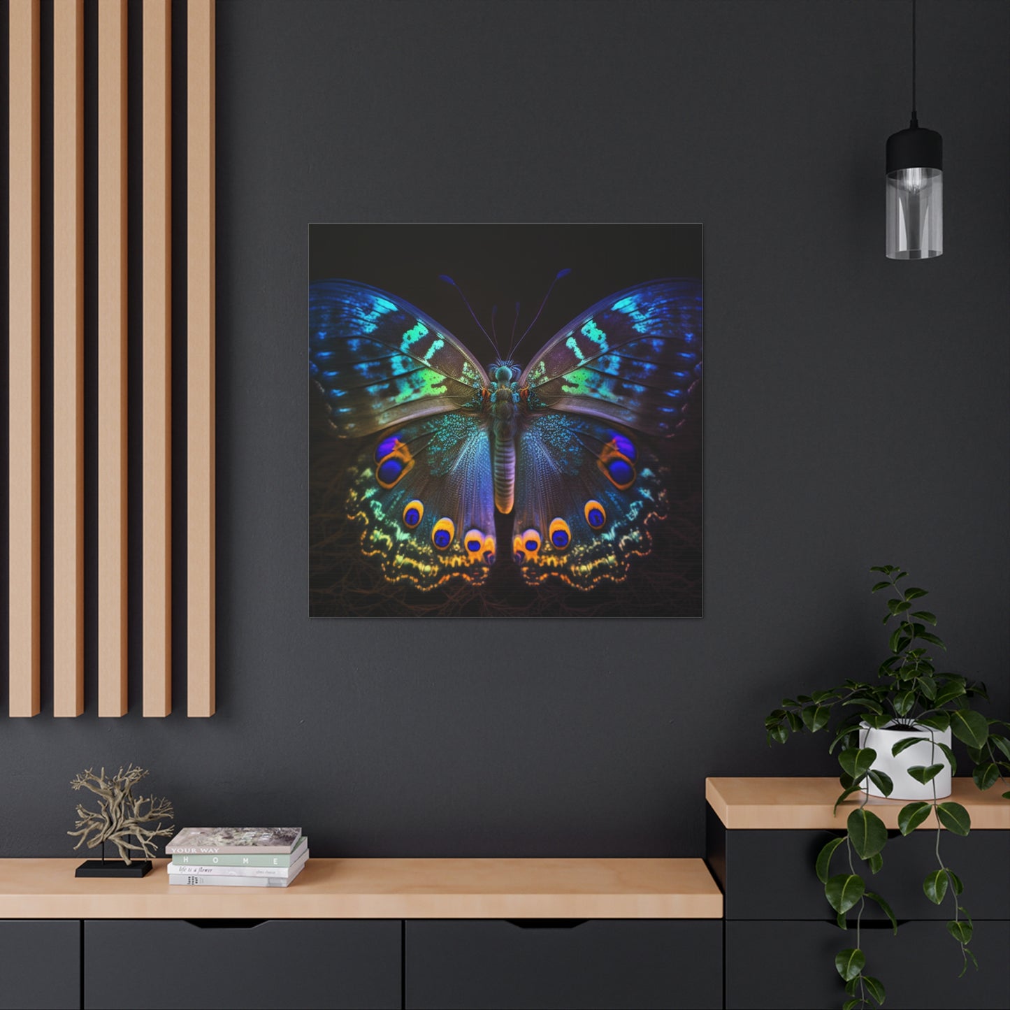 Canvas Gallery Wraps Neon Hue Butterfly 3