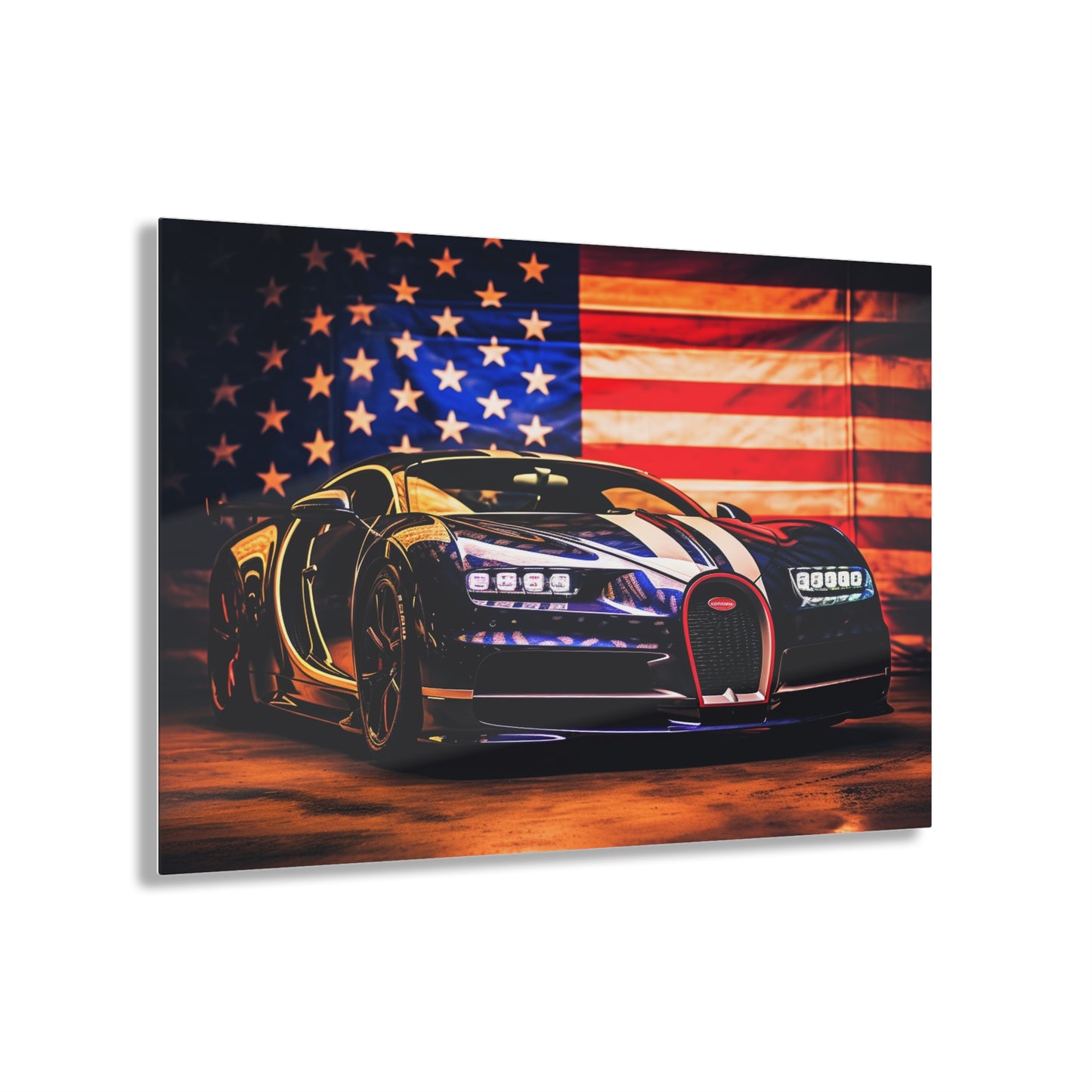 Acrylic Prints Macro Bugatti American Flag 4