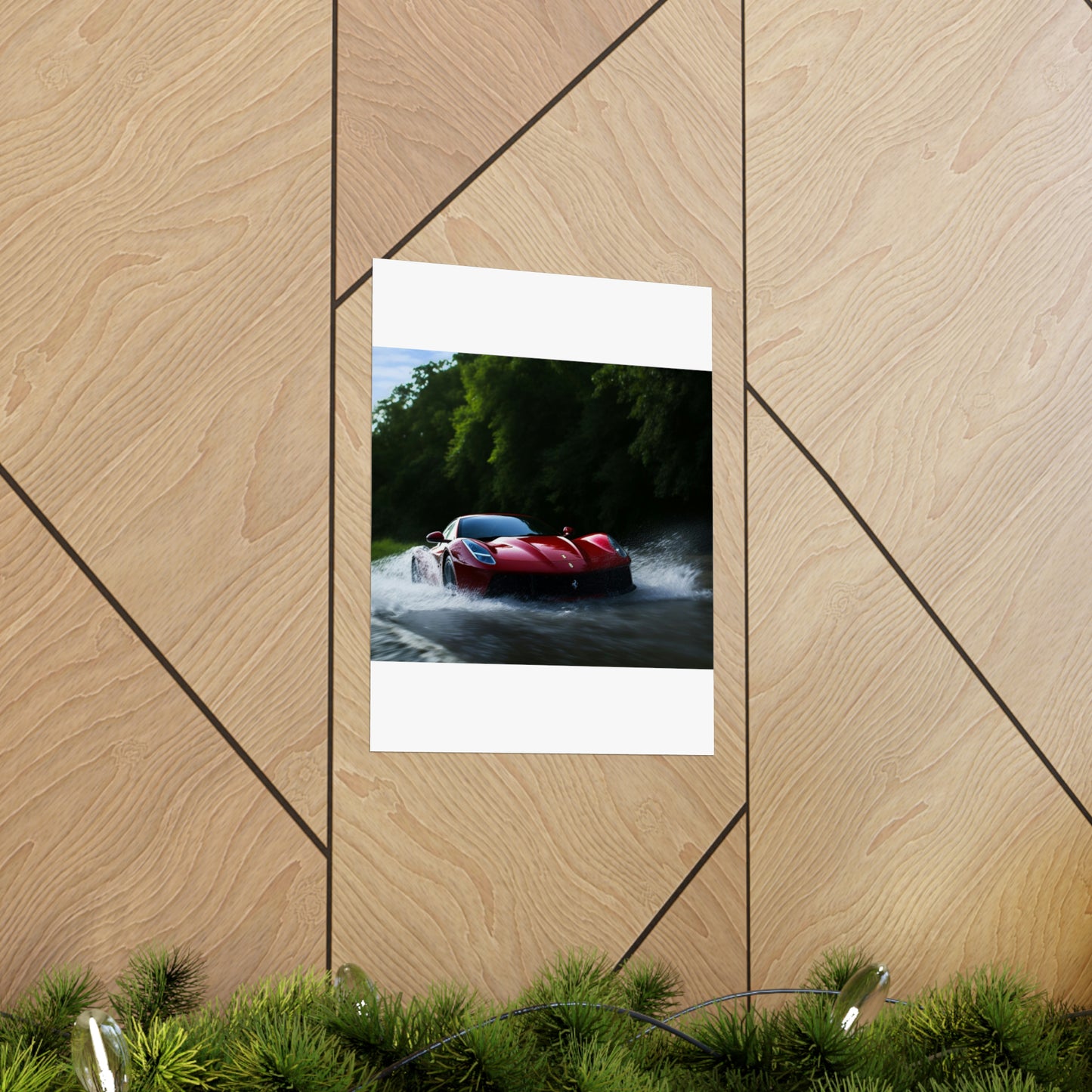 Premium Matte Vertical Posters Water Ferrari Splash 1