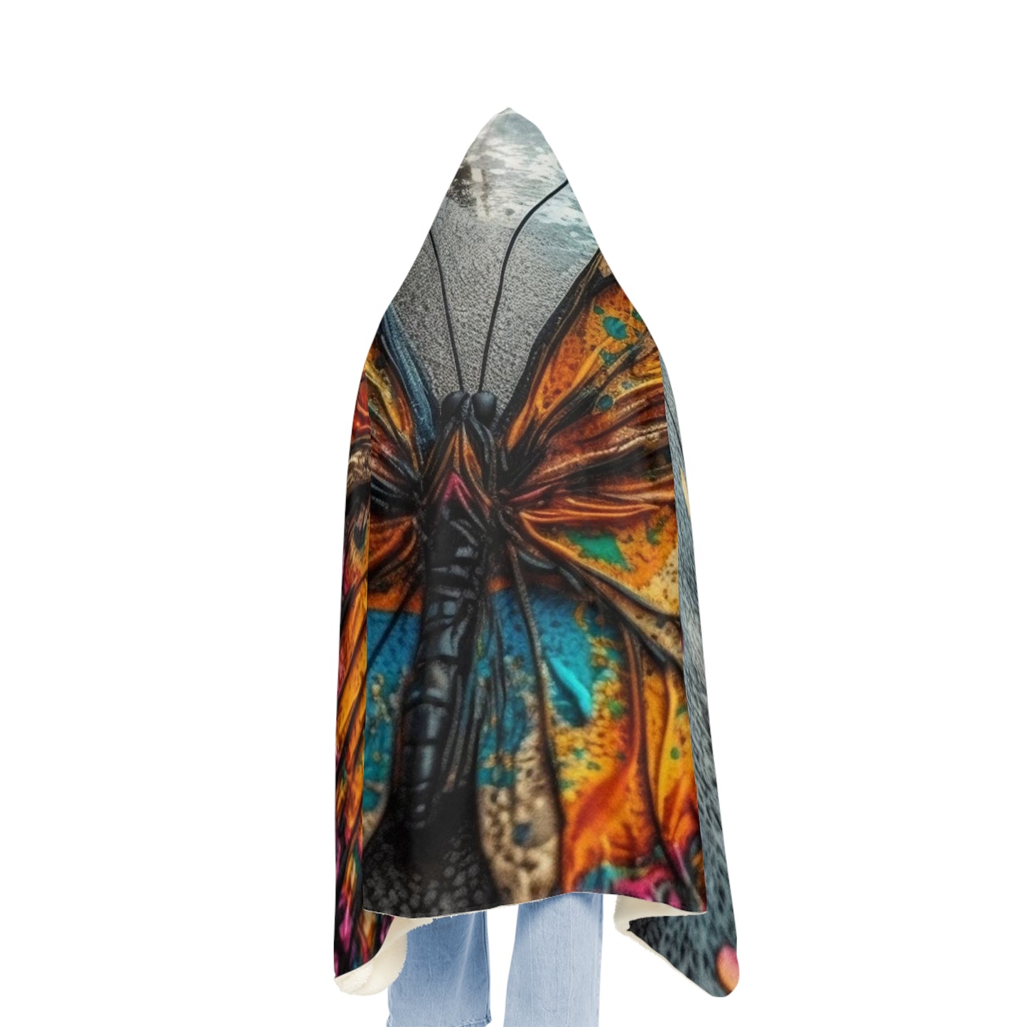 Snuggle Hooded Blanket Liquid Street Butterfly 1