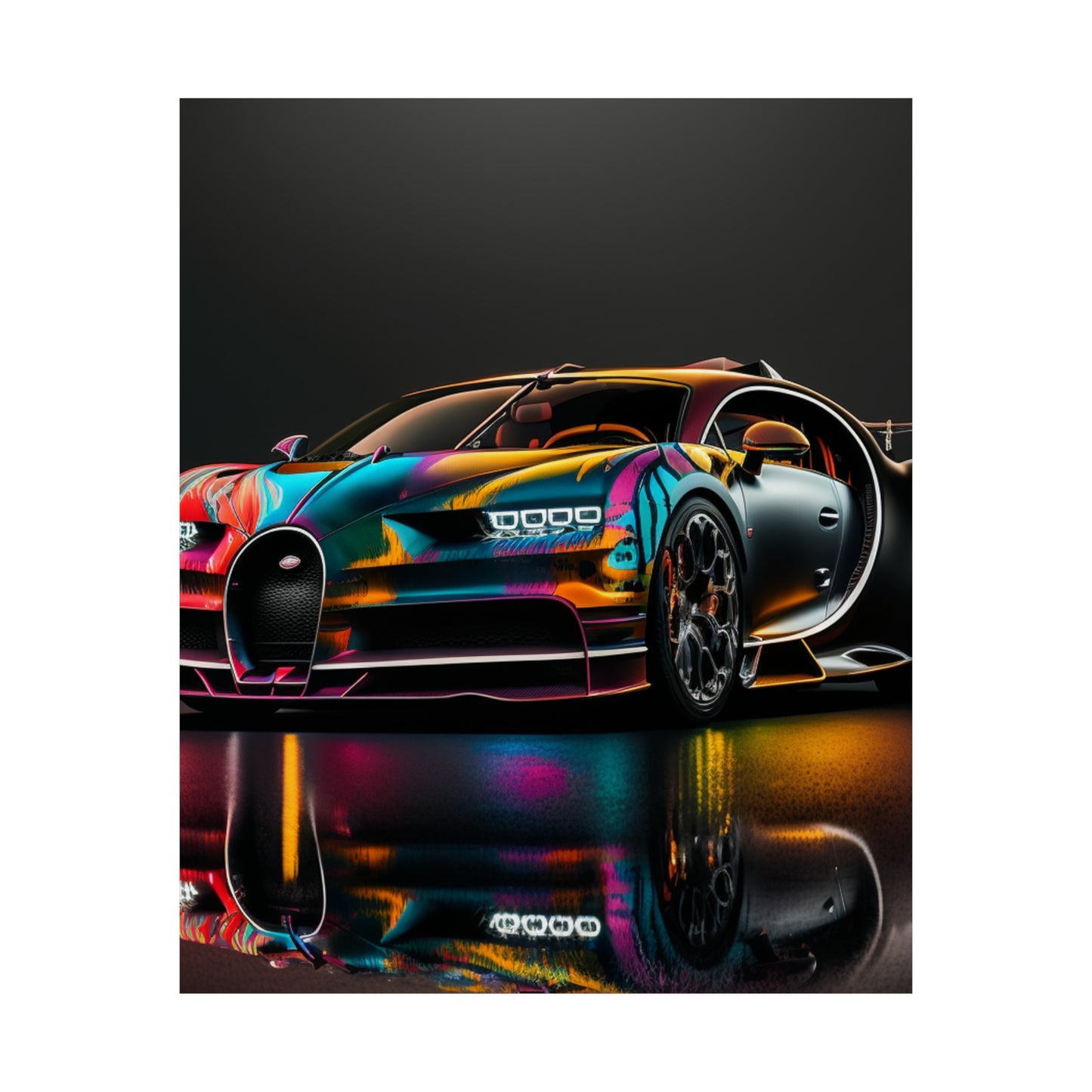 Premium Matte Vertical Posters Bugatti Chiron Super 2